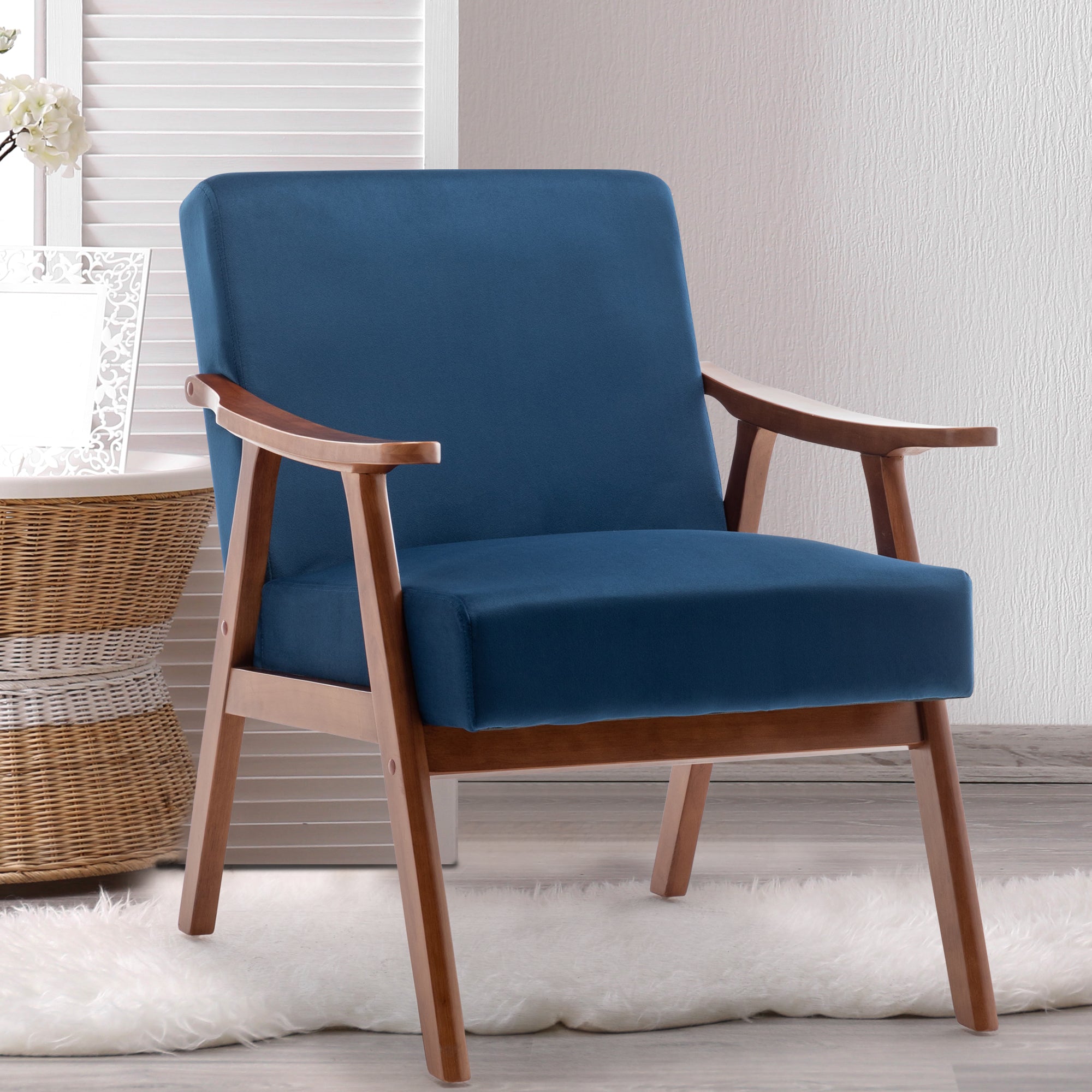 PAPROOS Accent Chair with Thick Backrest