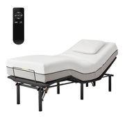 Power Adjustable Bed Base Frame, Metal Electric Bed Frame with Independent Head and Foot Incline, Modern Adjustable Platform Bed with Wired Control, Zero Gravity, Easy Assembly, Twin-XL