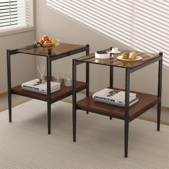 PAPROOS Nightstand Set of 2