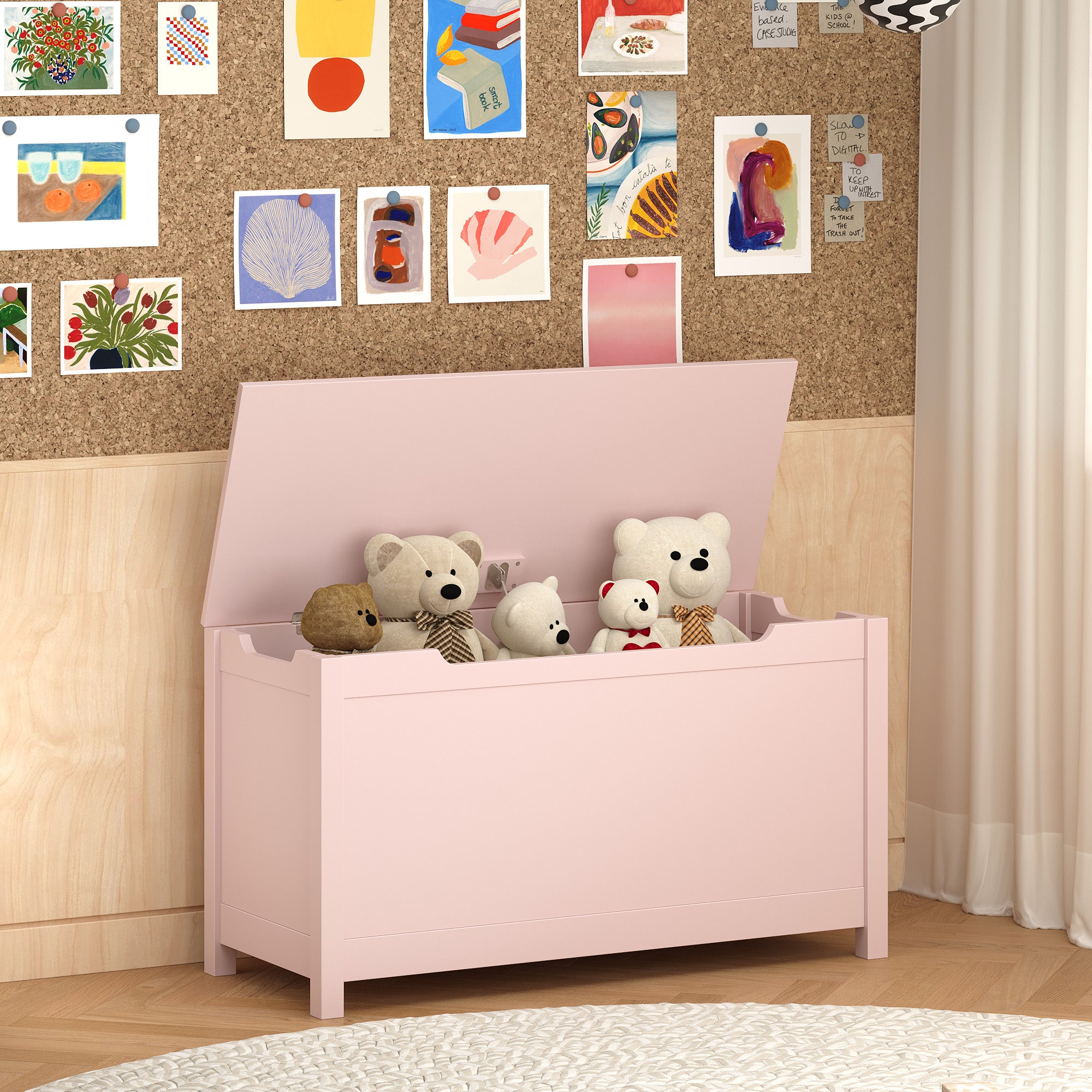 PAPROOS Toy Box for Boys Girls