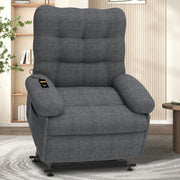 Power Lift Recliner Chair, Paproos Recliners with Side Pocket for Elderly and Adults, Single Electric Sofa with Remote Control for Living Room Home Theater, Ergonomic Lounge Recliner Chair, Gray