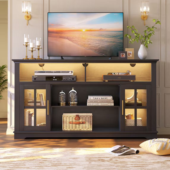 PAPROOS White LED TV Stand