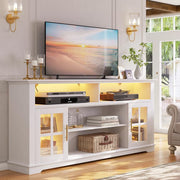 PAPROOS White TV Stand for 70 Inch TV