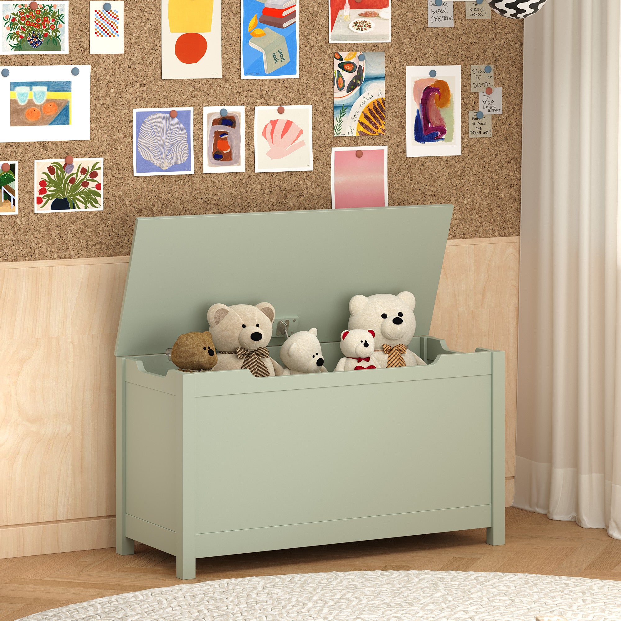 PAPROOS Toy Box for Boys Girls