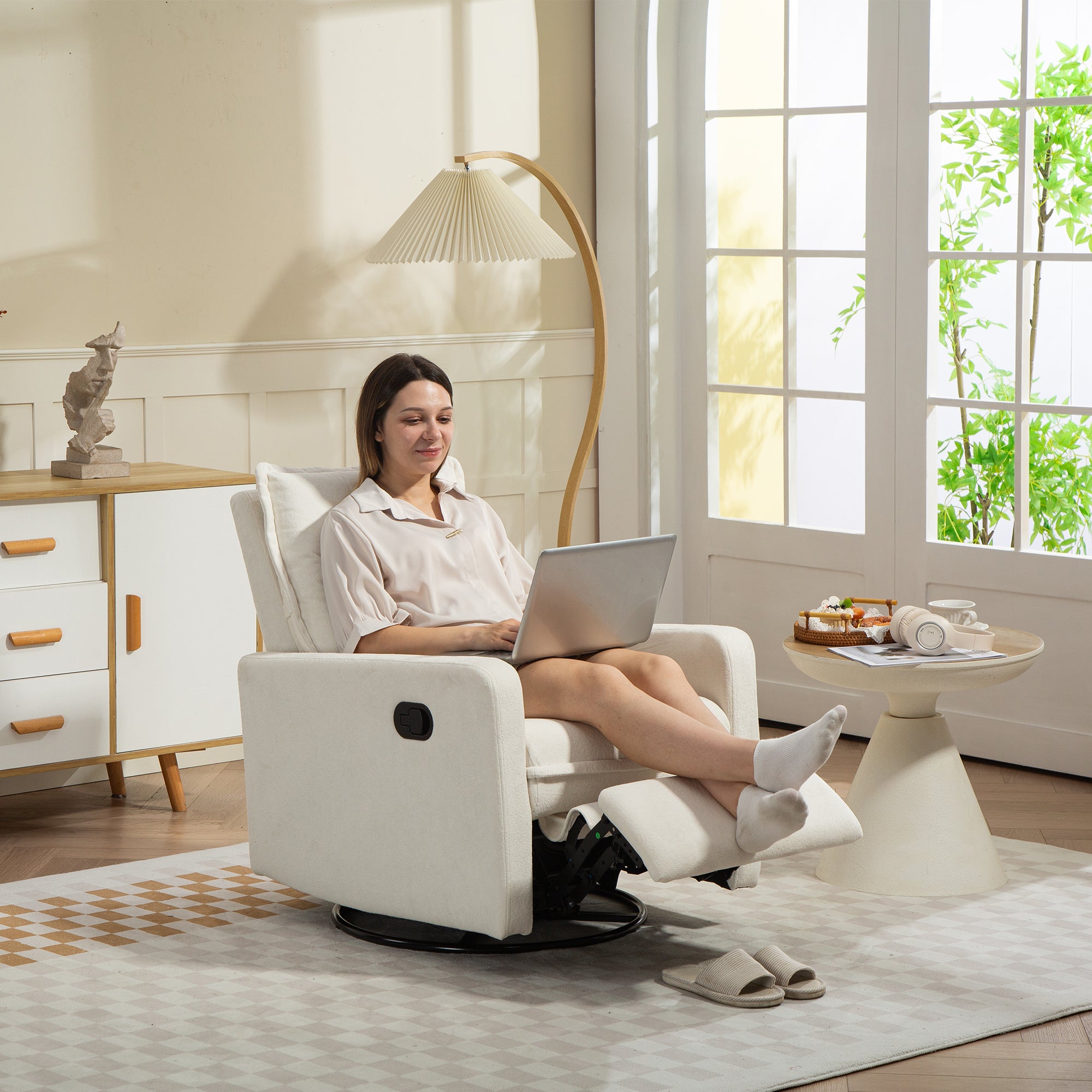 PAPROOS 360 Swivel Rocker Recliner