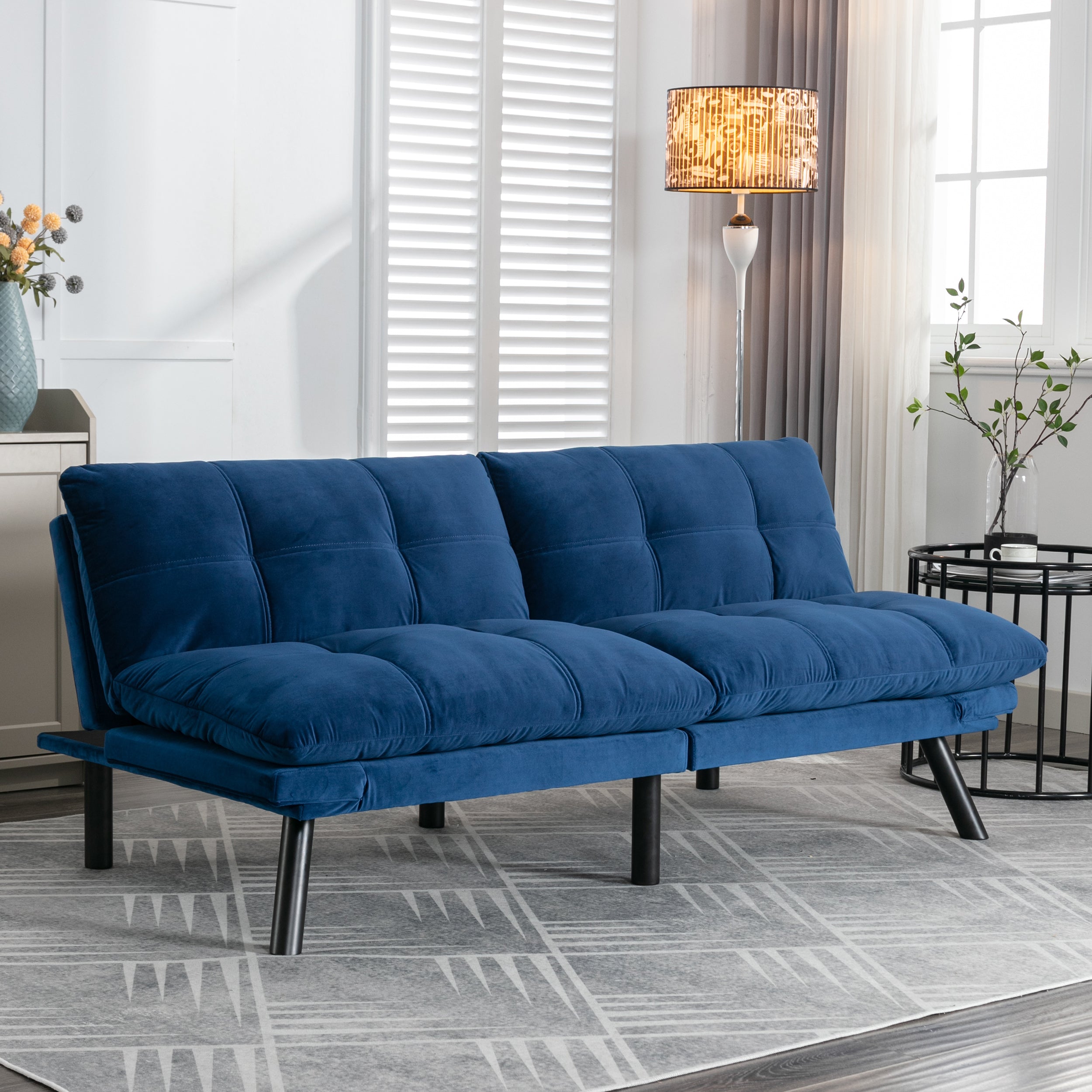 PAPROOS Convertible Sofa Bed, Folding Futon Sofa Bed, Upholstered Sofa Bed Couch, Loveseat Sleeper Sofa for Small Space, Apartment, Living Room