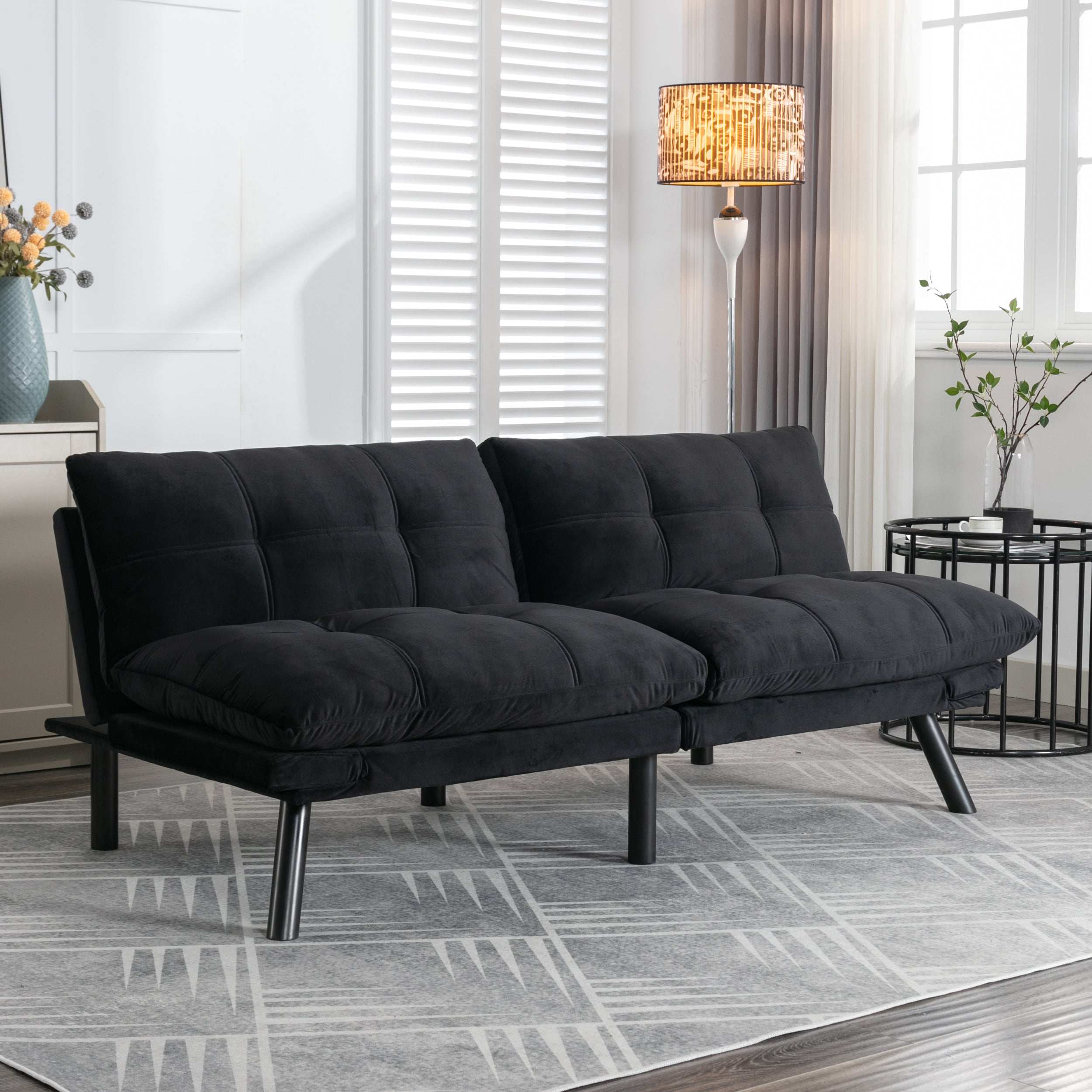 PAPROOS Convertible Sofa Bed, Folding Futon Sofa Bed, Upholstered Sofa Bed Couch, Loveseat Sleeper Sofa for Small Space, Apartment, Living Room
