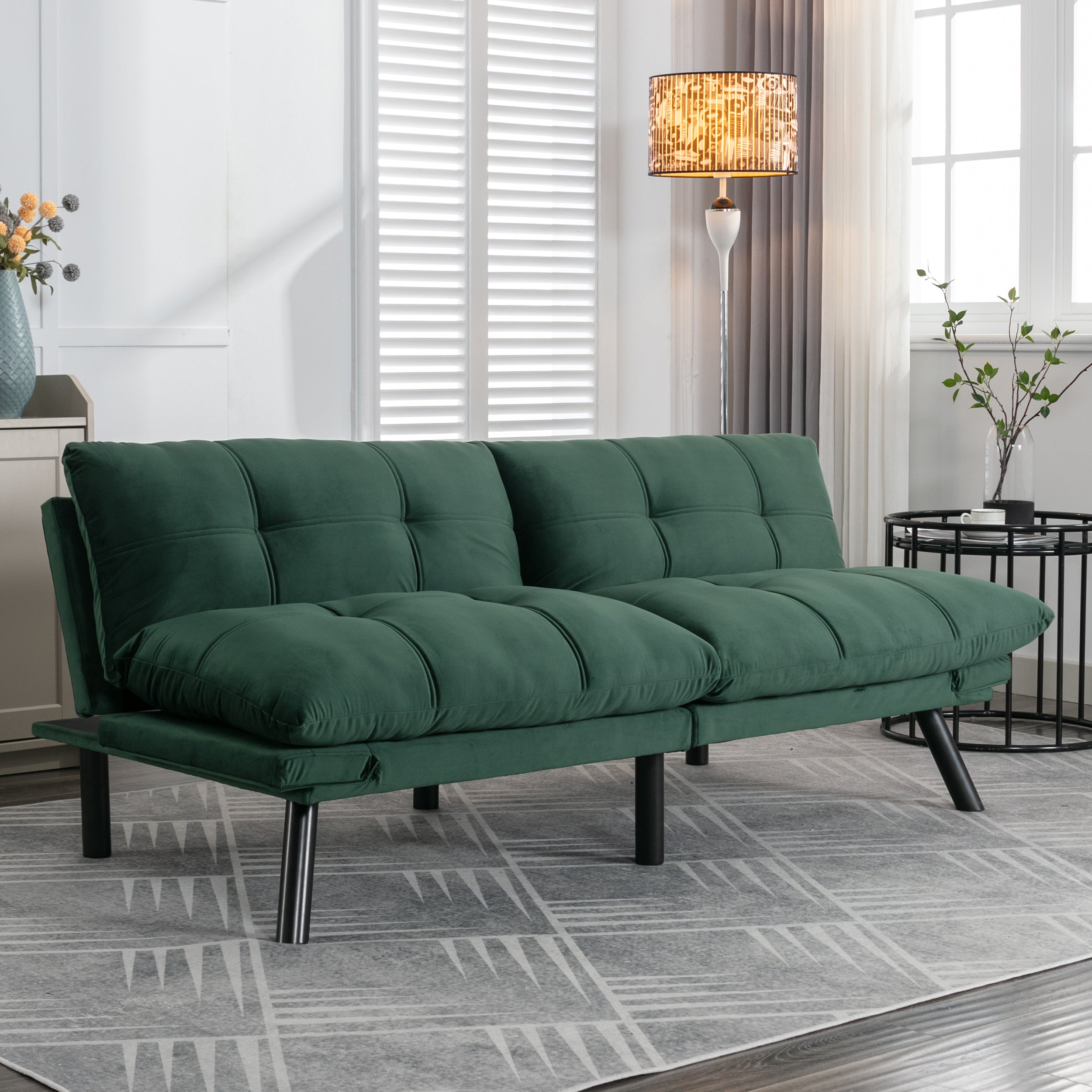 PAPROOS Convertible Sofa Bed, Folding Futon Sofa Bed, Upholstered Sofa Bed Couch, Loveseat Sleeper Sofa for Small Space, Apartment, Living Room