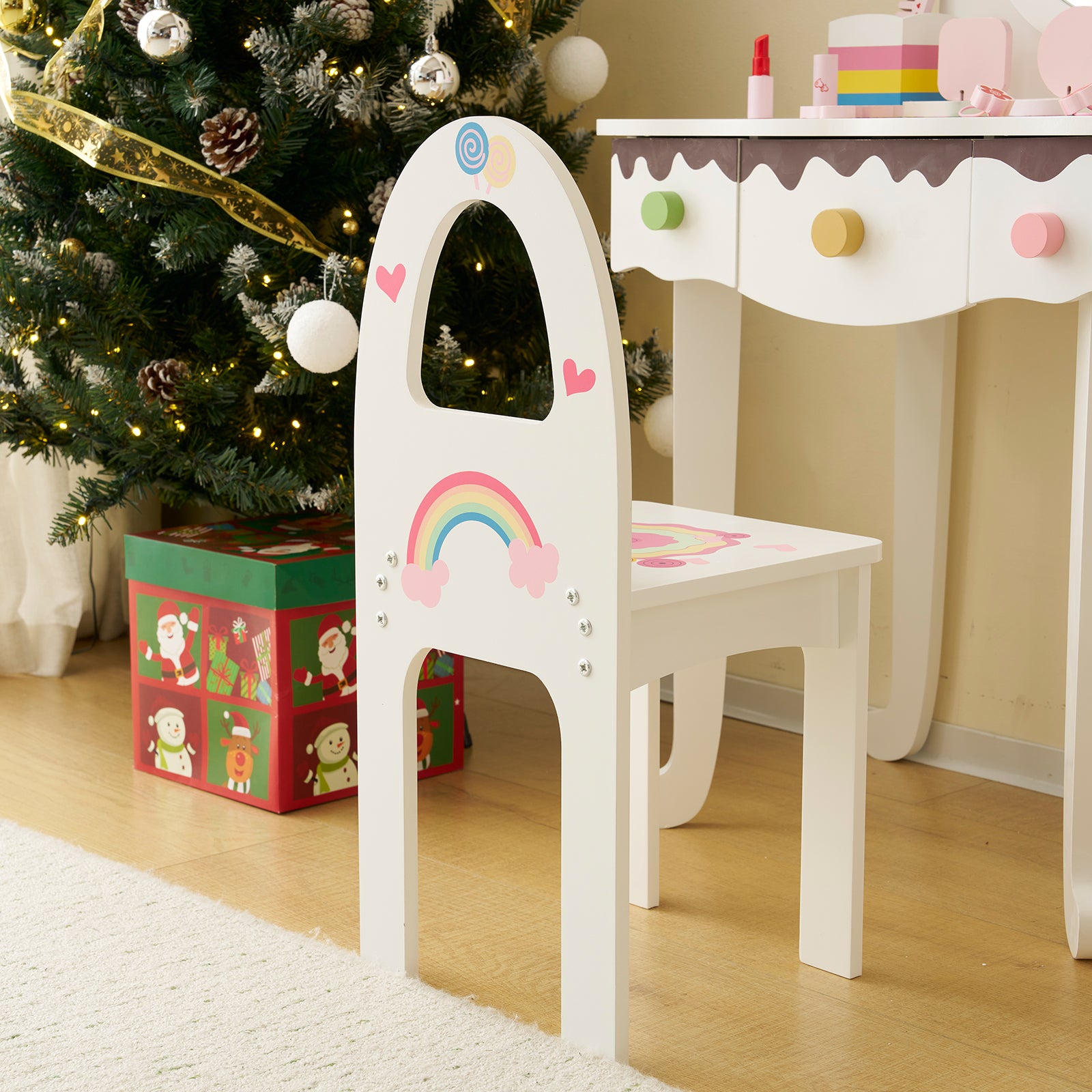 PAPROOS Kids Vanity Set with Mirror