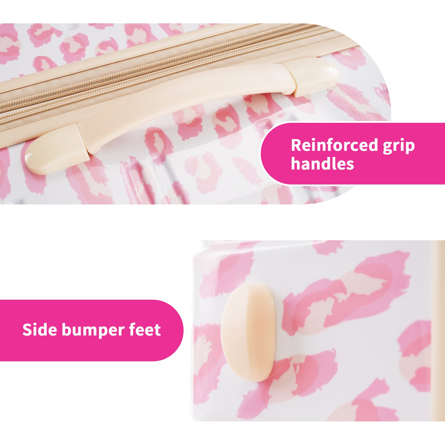 PAPROOS 3-Piece Luggage Set (20"/24"/28"), Hardshell Lightweight Suitcase with TSA-Lock and Spinner Wheels, Expandable Travel Luggage for School, Travel