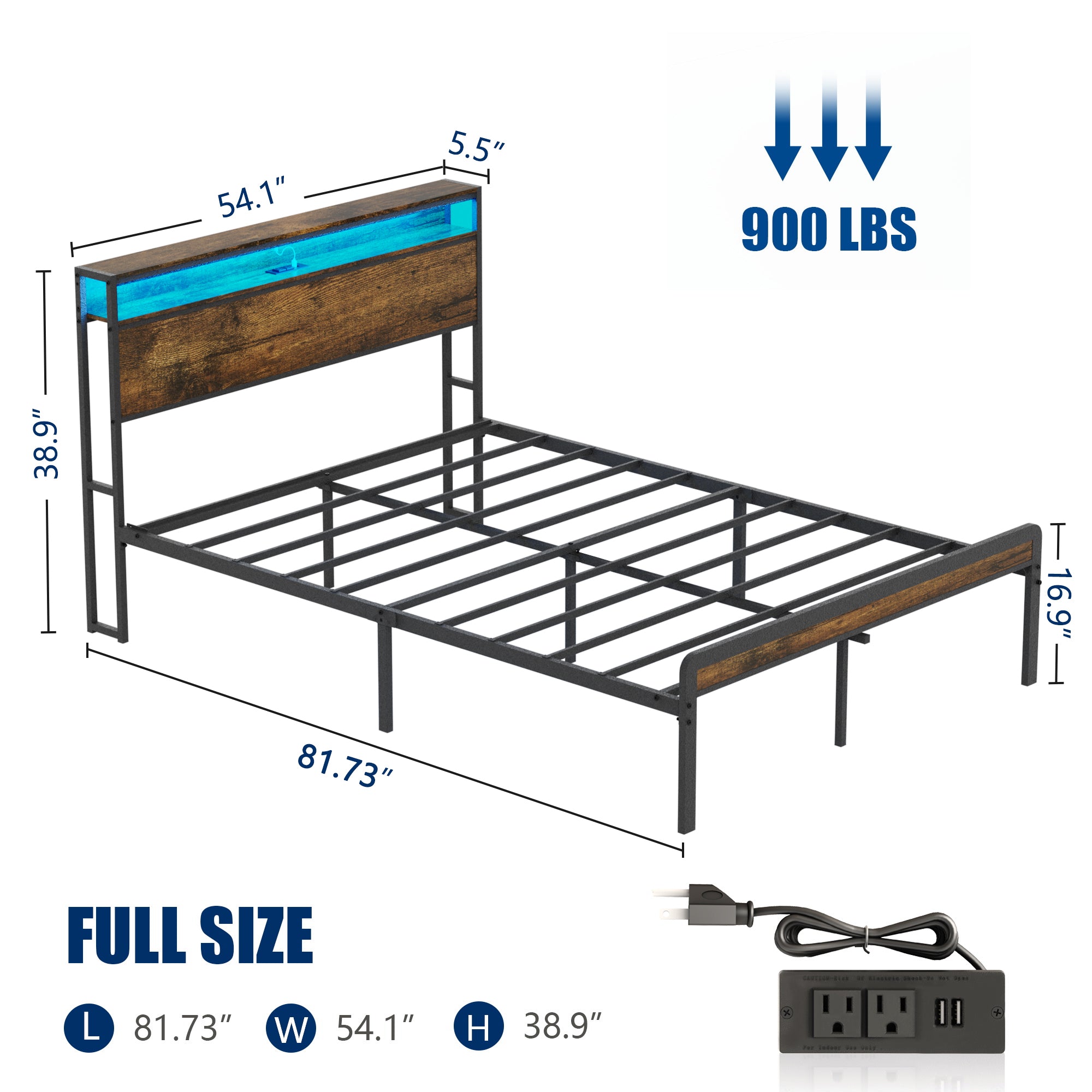 PAPROOS Full Size Bed Frame