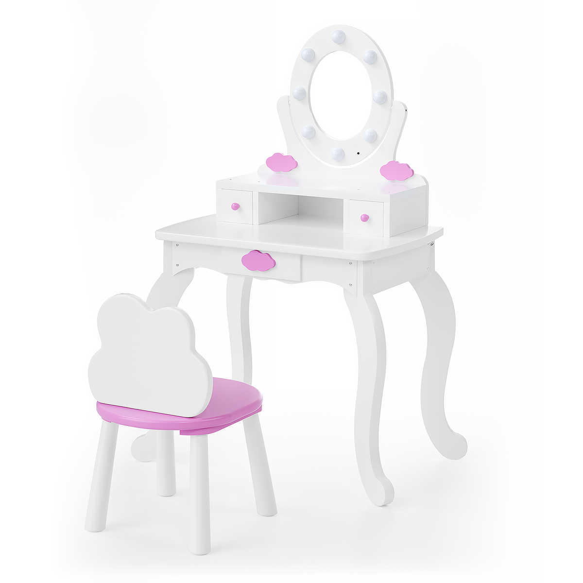 PAPROOS Kids Vanity Set with Mirror