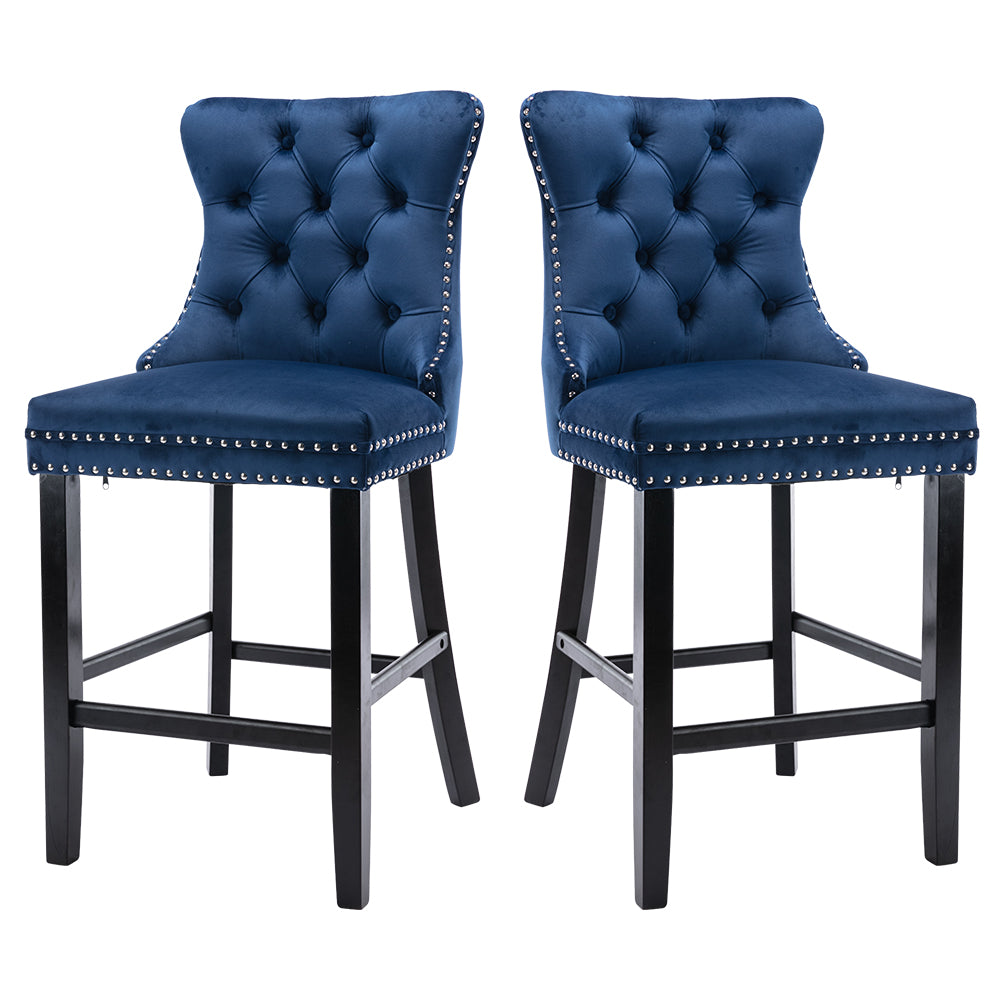 PAPROOS Upholstered Bar Stools Set of 2