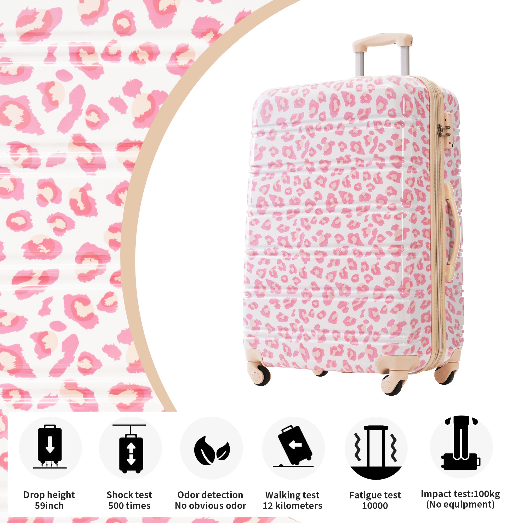 PAPROOS 3-Piece Luggage Set (20"/24"/28"), Hardshell Lightweight Suitcase with TSA-Lock and Spinner Wheels, Expandable Travel Luggage for School, Travel