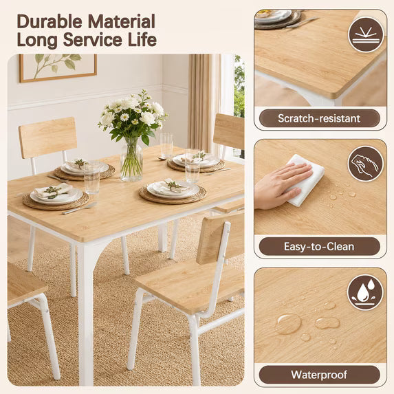PAPROOS Dining Table Set for 4