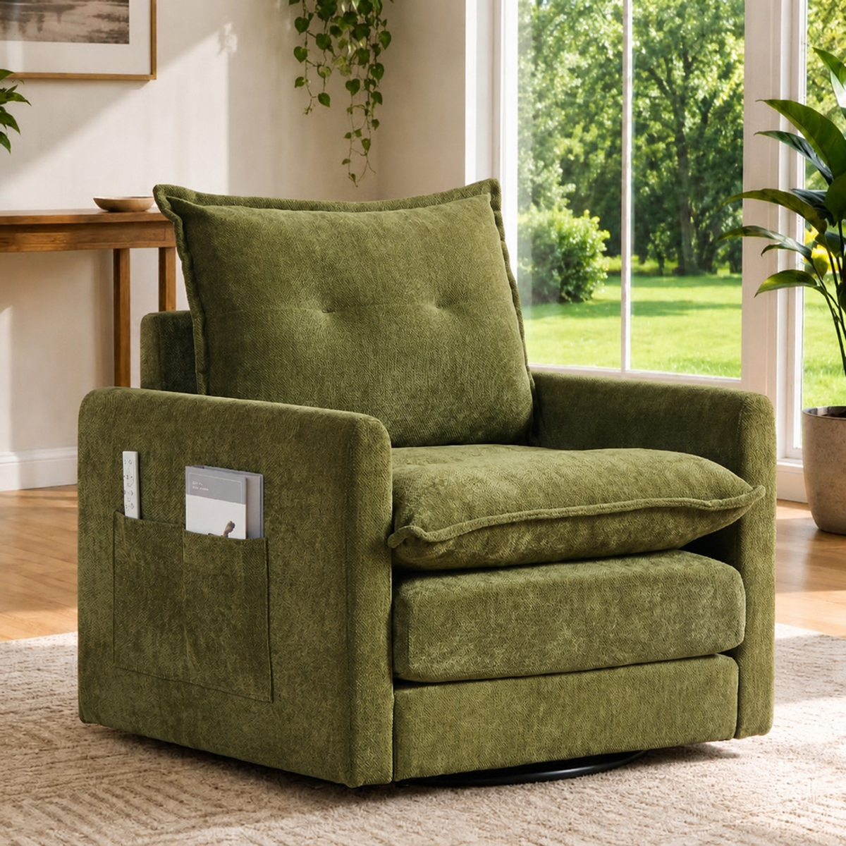 PAPROOS 360°Swivel Accent Chair