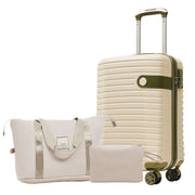 PAPROOS Luggage Sets, 3 Piece Carry on Luggage with Spinner Wheels and Bags, Lightweight Hardshell Suitcase Set with TAS Lock, ABS 20 inch Luggage for Travel,