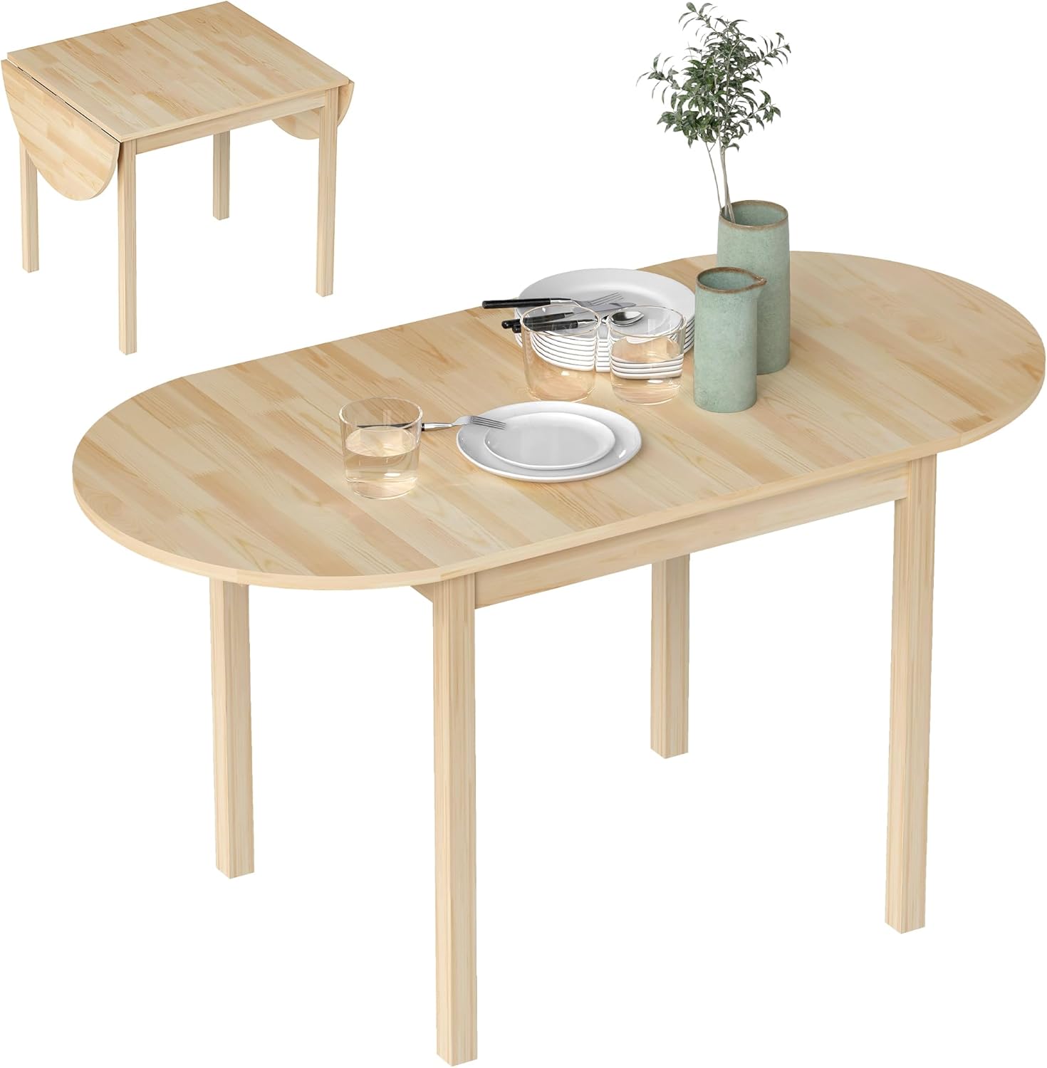 PAPROOS Drop Leaf Table 4-6