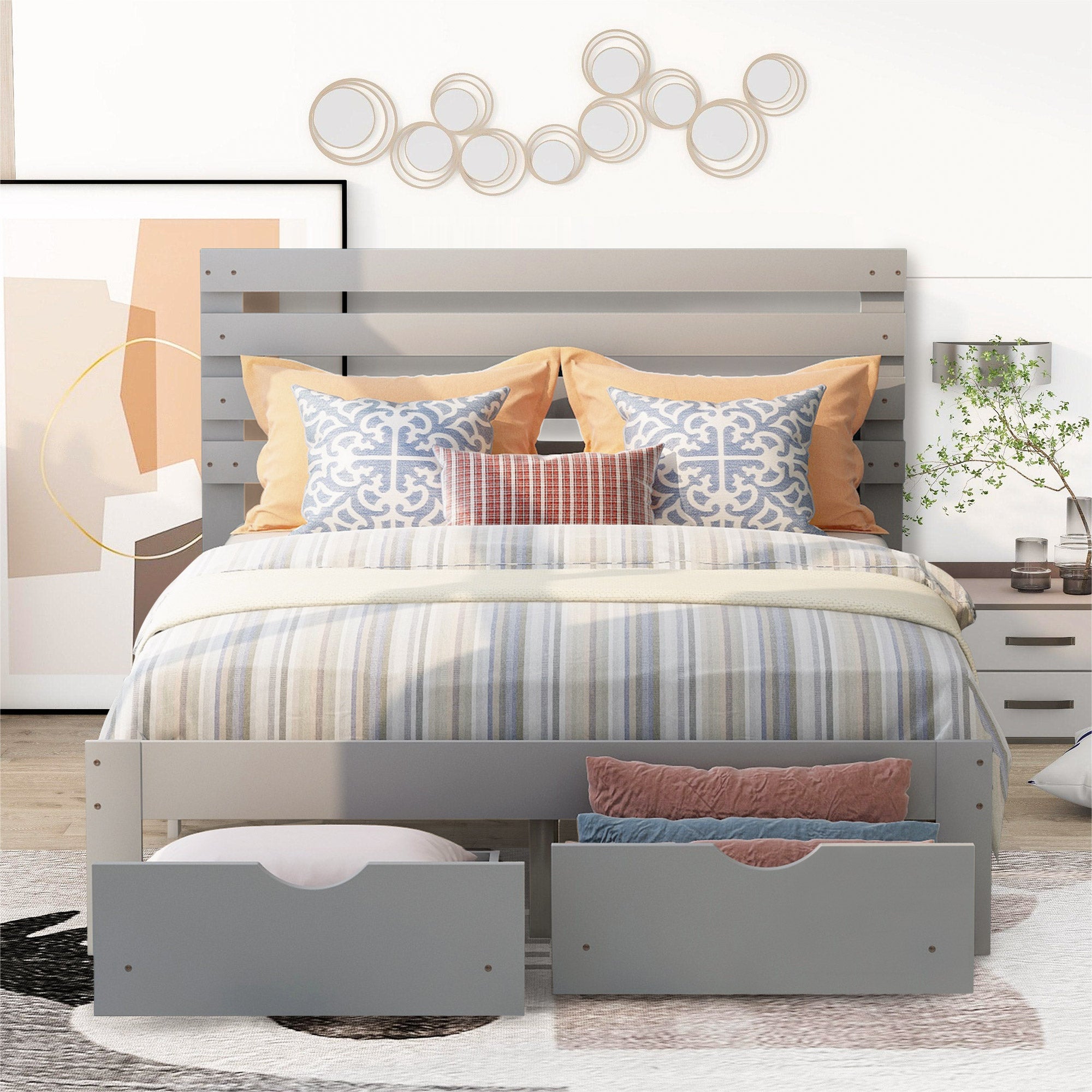 PAPROOS Full Bed with Storage