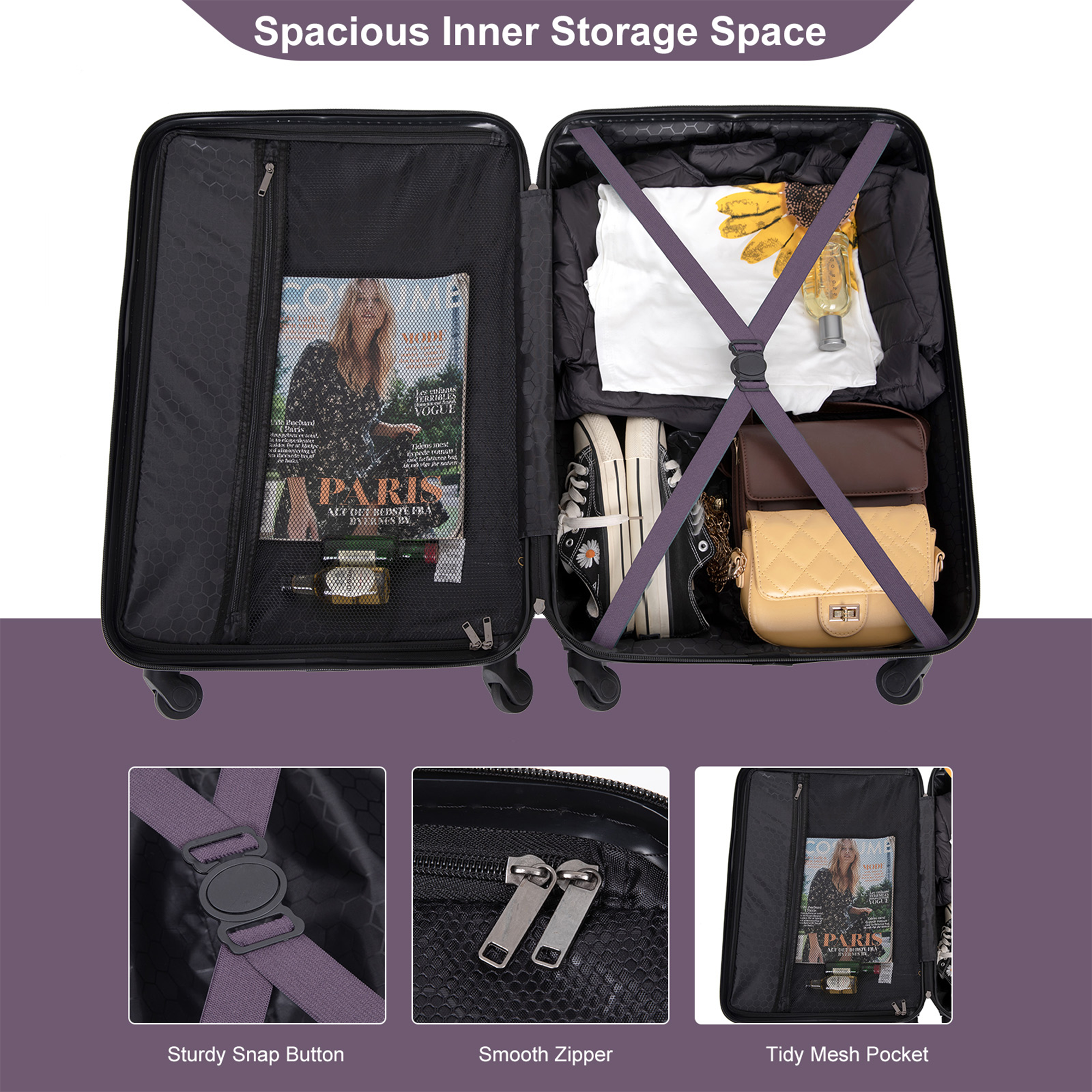 Paproos 3 PCS Luggage Set, LJC