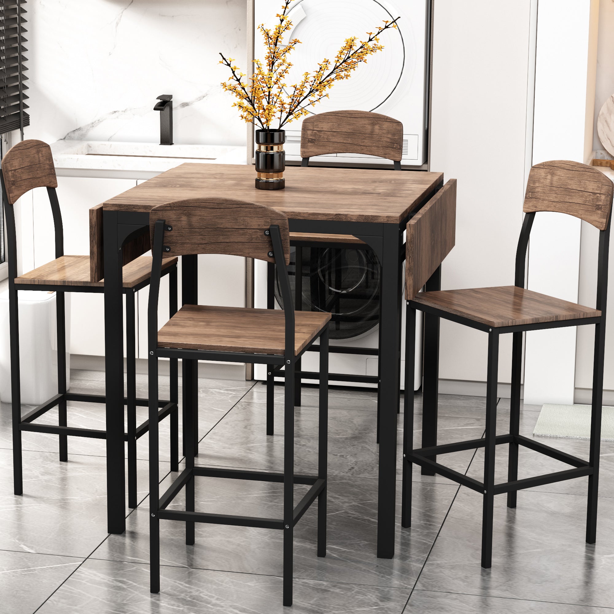 Paproos 5 Piece Dining Table Set, LJC