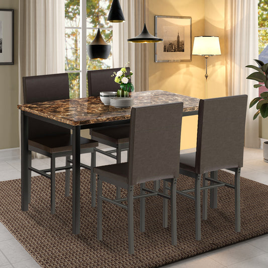 paproos 5 Piece Dining Table Set