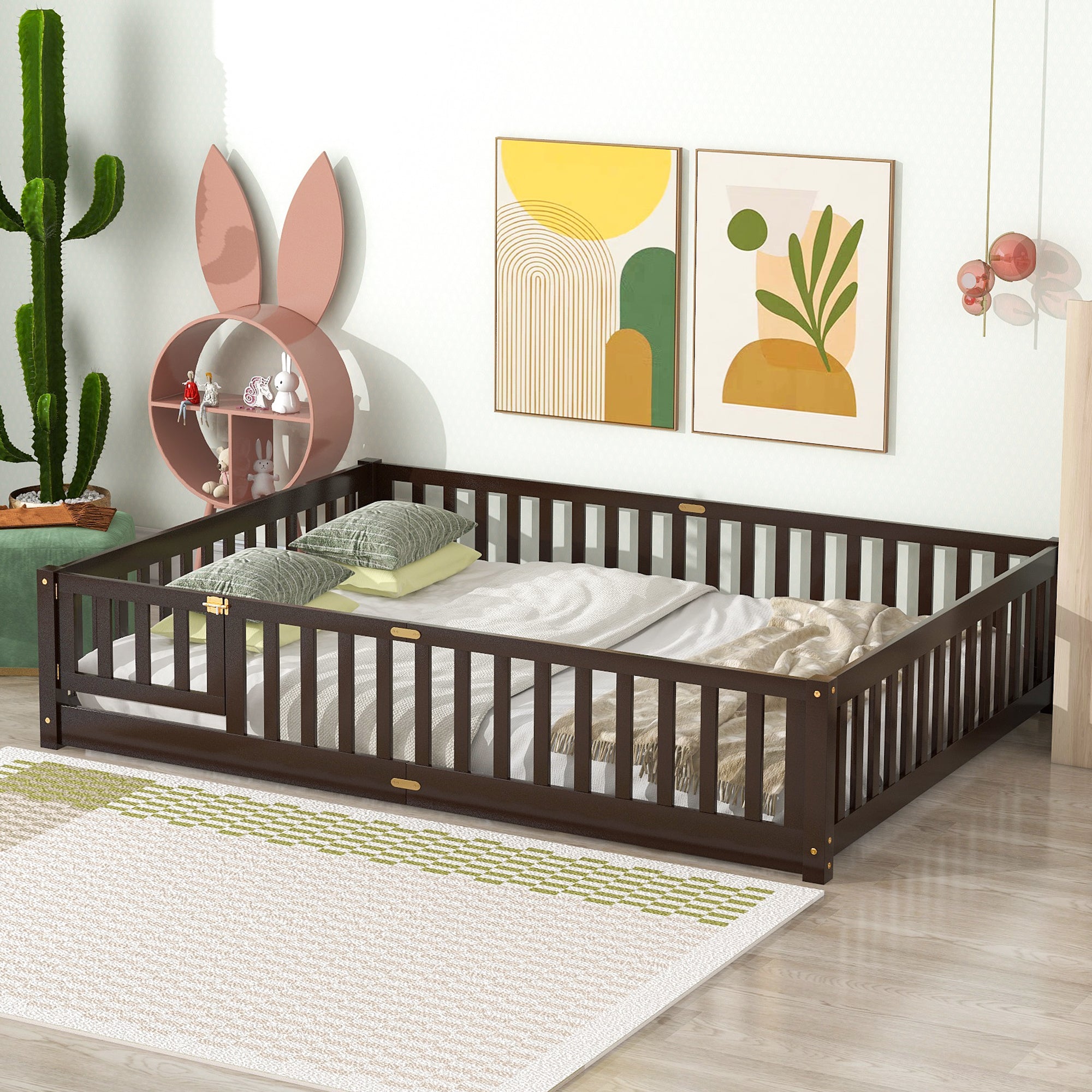 PAPROOS Wood Montessor Floor Bed