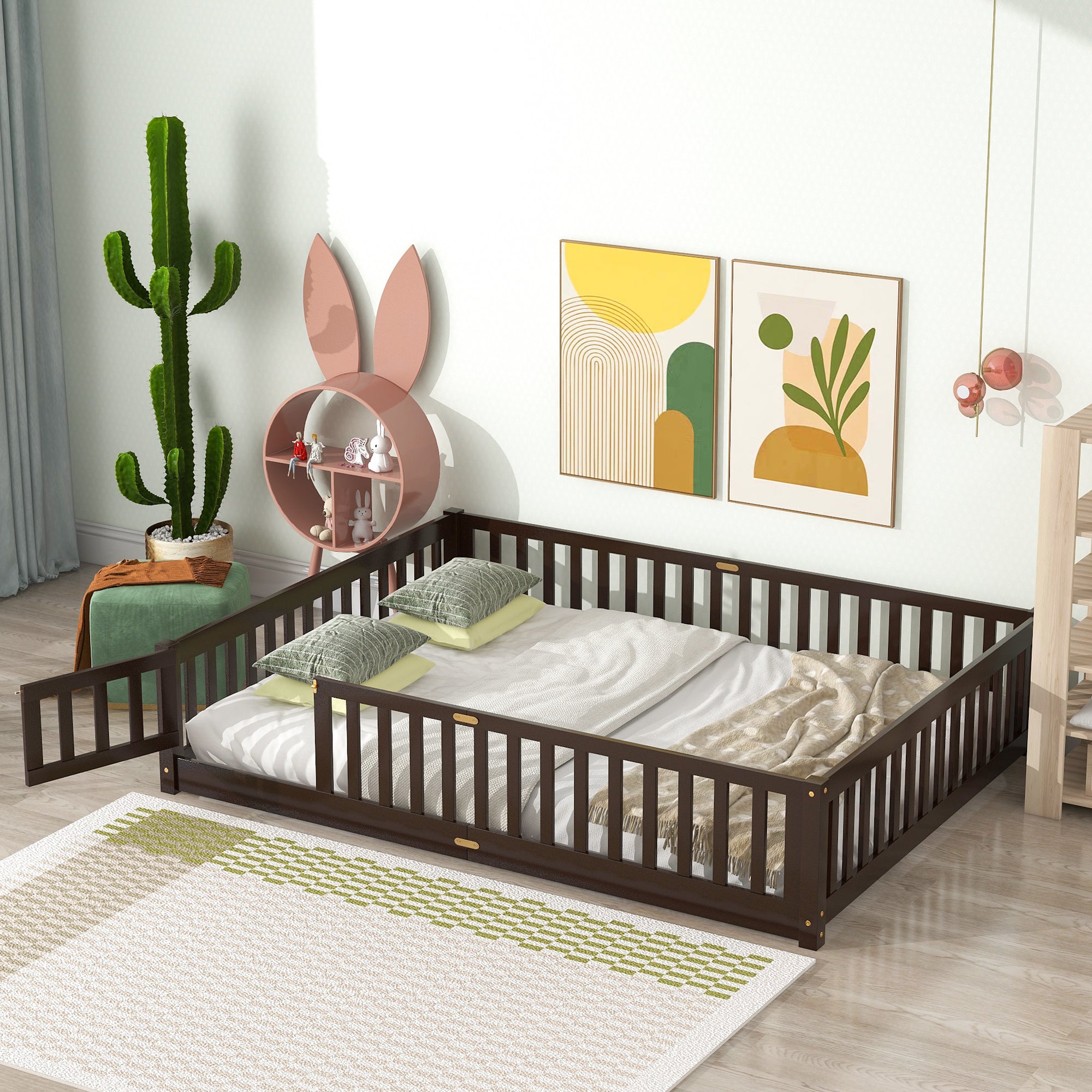 PAPROOS Wood Montessor Floor Bed