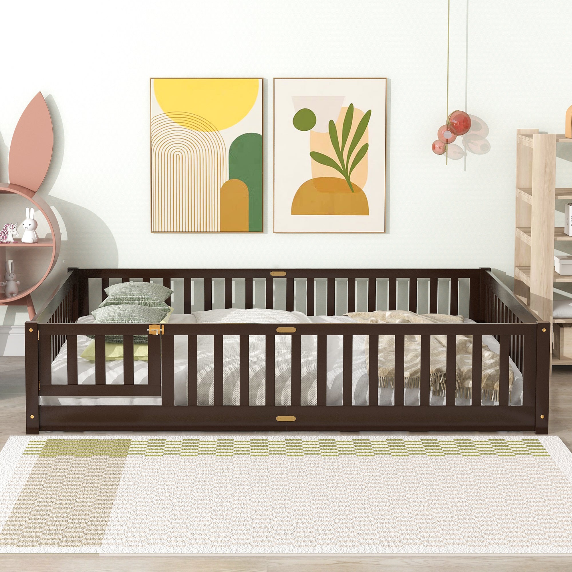 PAPROOS Wood Montessor Floor Bed