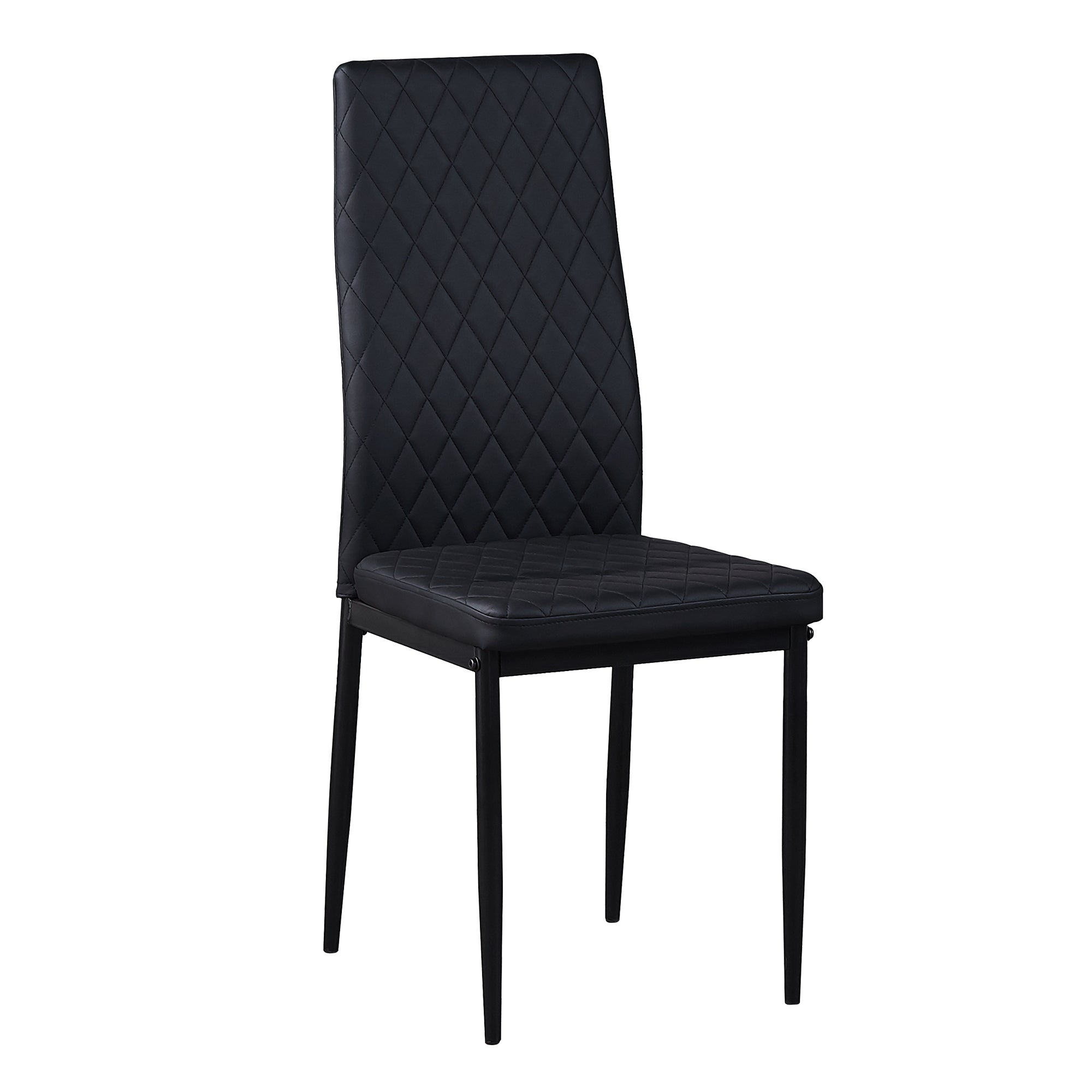 paproos Modern Dining Chairs Set of 6, PU Leather Dining Room Chairs, Kitchen Chairs with Metal Legs, Easy to Assemble Dining Chair for Restaurant, Kitchen, Dining Room and Living Room