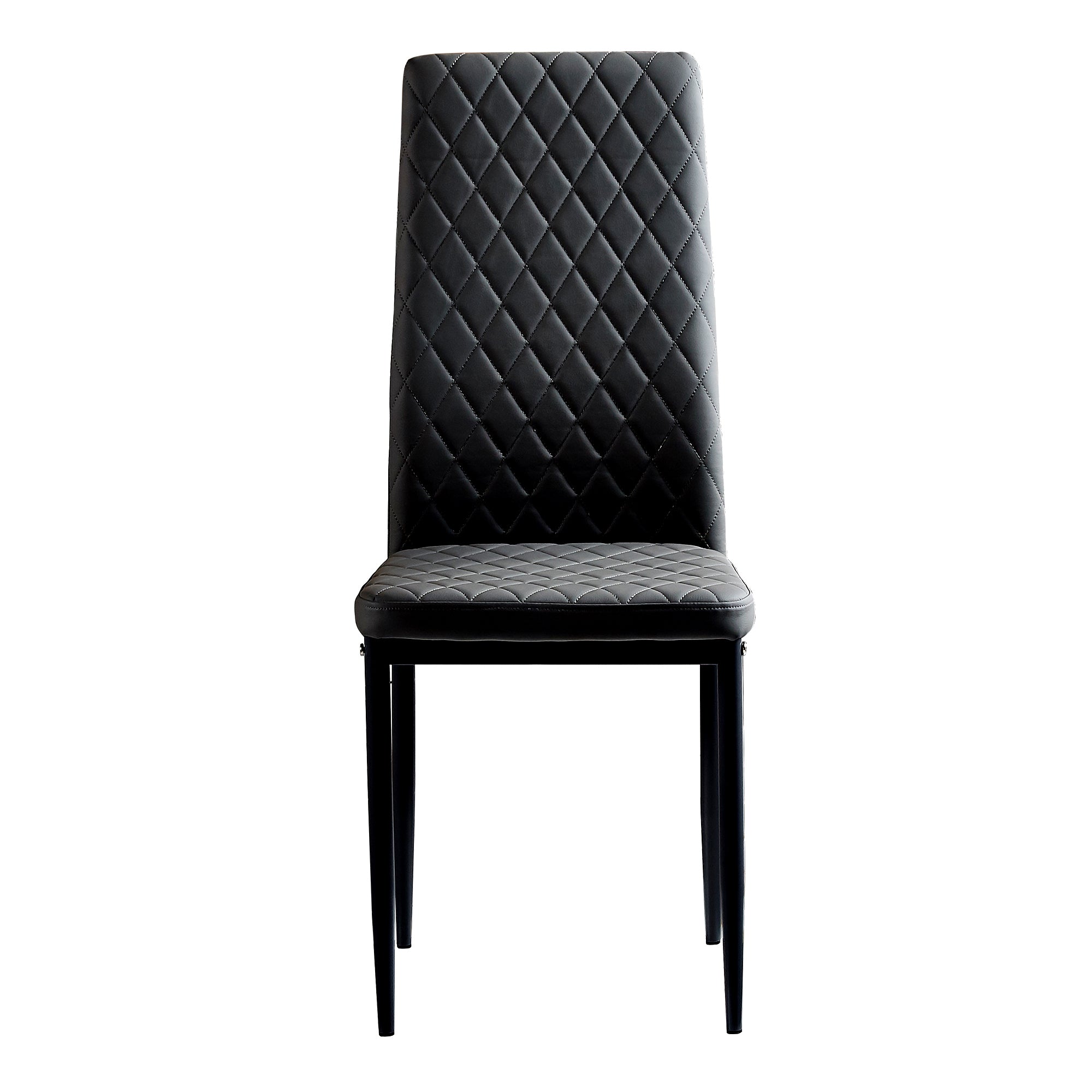 paproos Modern Dining Chairs Set of 6, PU Leather Dining Room Chairs, Kitchen Chairs with Metal Legs, Easy to Assemble Dining Chair for Restaurant, Kitchen, Dining Room and Living Room