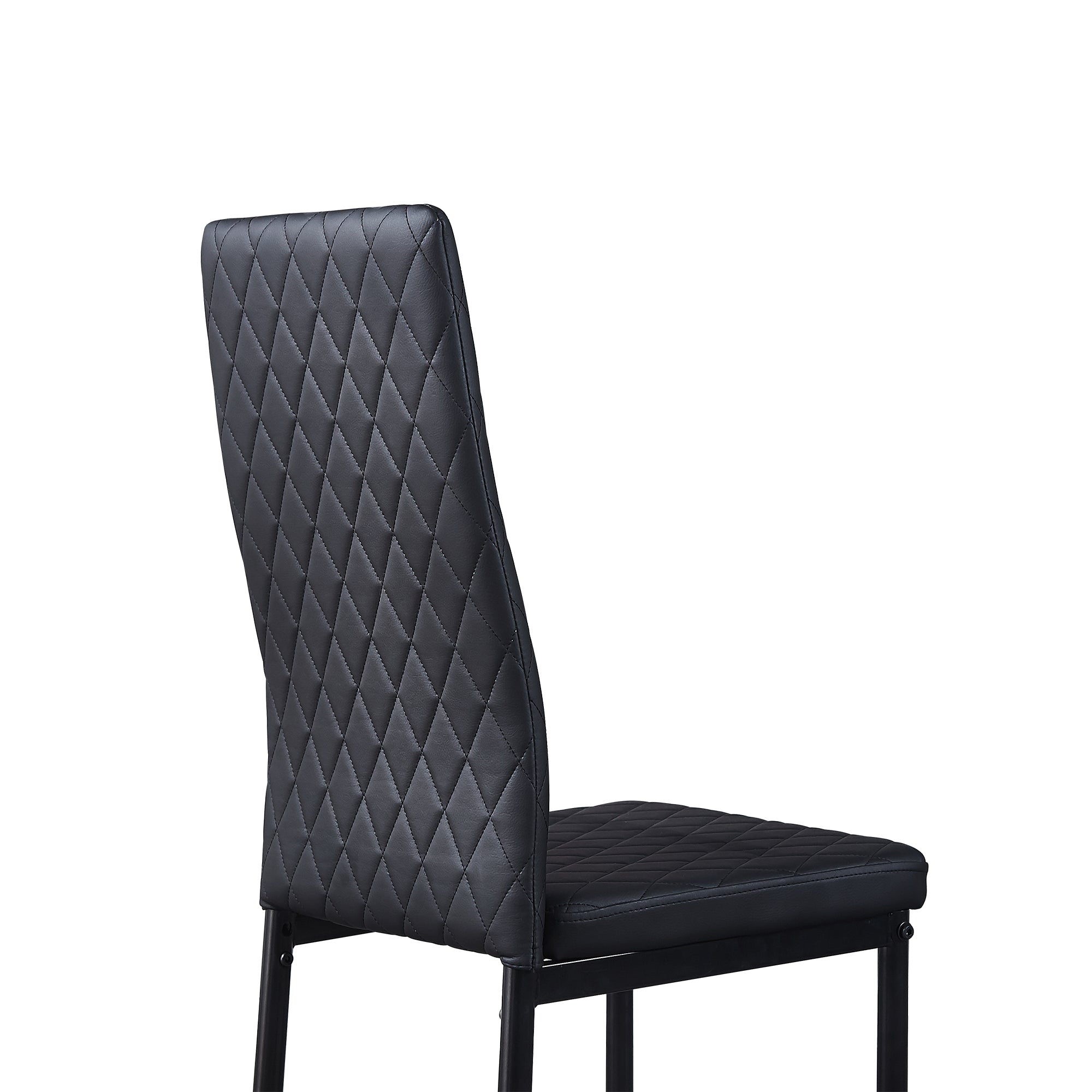 paproos Modern Dining Chairs Set of 6, PU Leather Dining Room Chairs, Kitchen Chairs with Metal Legs, Easy to Assemble Dining Chair for Restaurant, Kitchen, Dining Room and Living Room