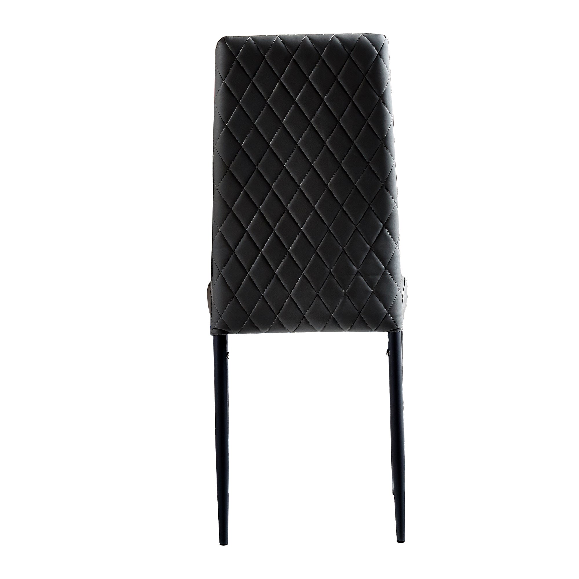paproos Modern Dining Chairs Set of 6, PU Leather Dining Room Chairs, Kitchen Chairs with Metal Legs, Easy to Assemble Dining Chair for Restaurant, Kitchen, Dining Room and Living Room