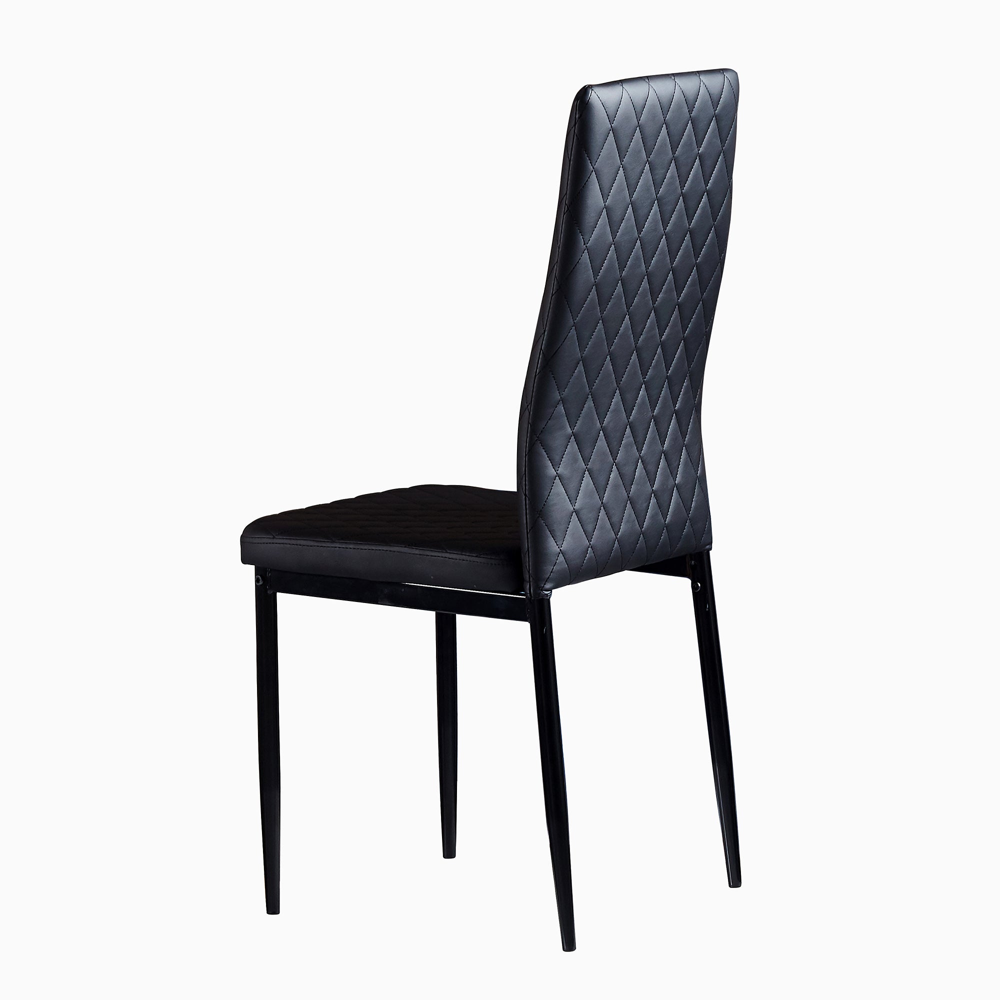 paproos Modern Dining Chairs Set of 6, PU Leather Dining Room Chairs, Kitchen Chairs with Metal Legs, Easy to Assemble Dining Chair for Restaurant, Kitchen, Dining Room and Living Room