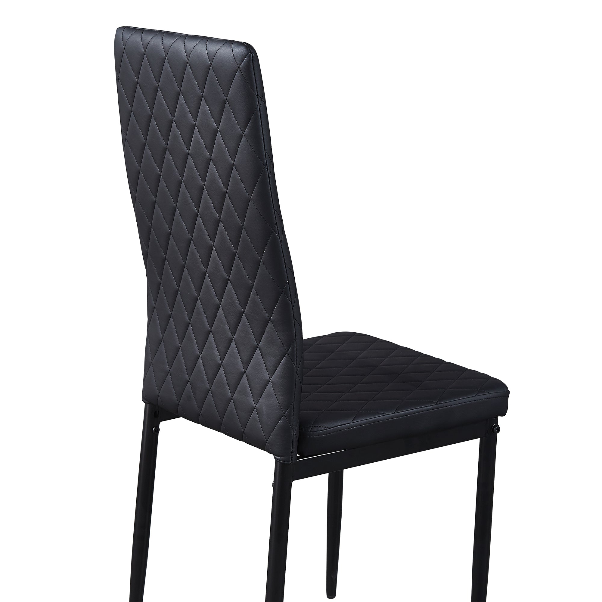 paproos Modern Dining Chairs Set of 6, PU Leather Dining Room Chairs, Kitchen Chairs with Metal Legs, Easy to Assemble Dining Chair for Restaurant, Kitchen, Dining Room and Living Room