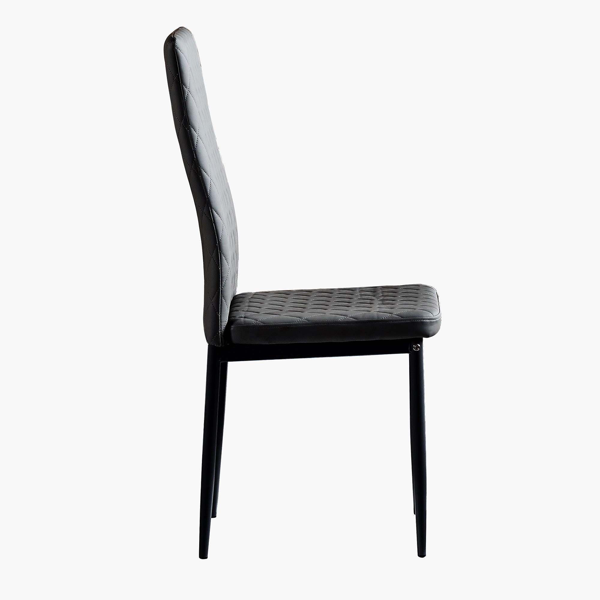 paproos Modern Dining Chairs Set of 6, PU Leather Dining Room Chairs, Kitchen Chairs with Metal Legs, Easy to Assemble Dining Chair for Restaurant, Kitchen, Dining Room and Living Room