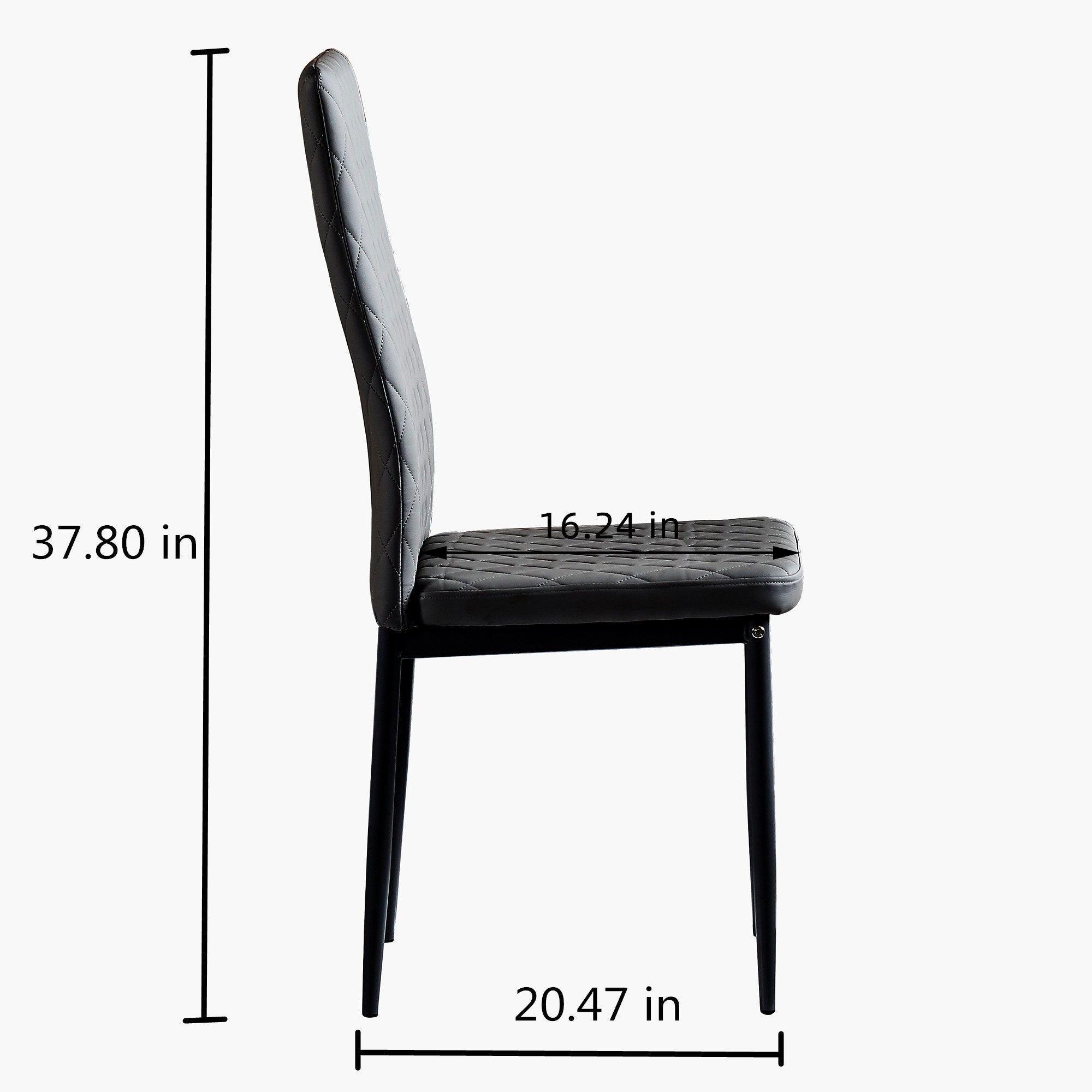 paproos Modern Dining Chairs Set of 6, PU Leather Dining Room Chairs, Kitchen Chairs with Metal Legs, Easy to Assemble Dining Chair for Restaurant, Kitchen, Dining Room and Living Room