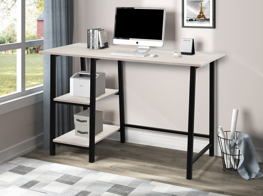 paproos Computer Desk 47.6 inch with Storage Shelves, Study Writing Table for Home Office, Modern Simple Style