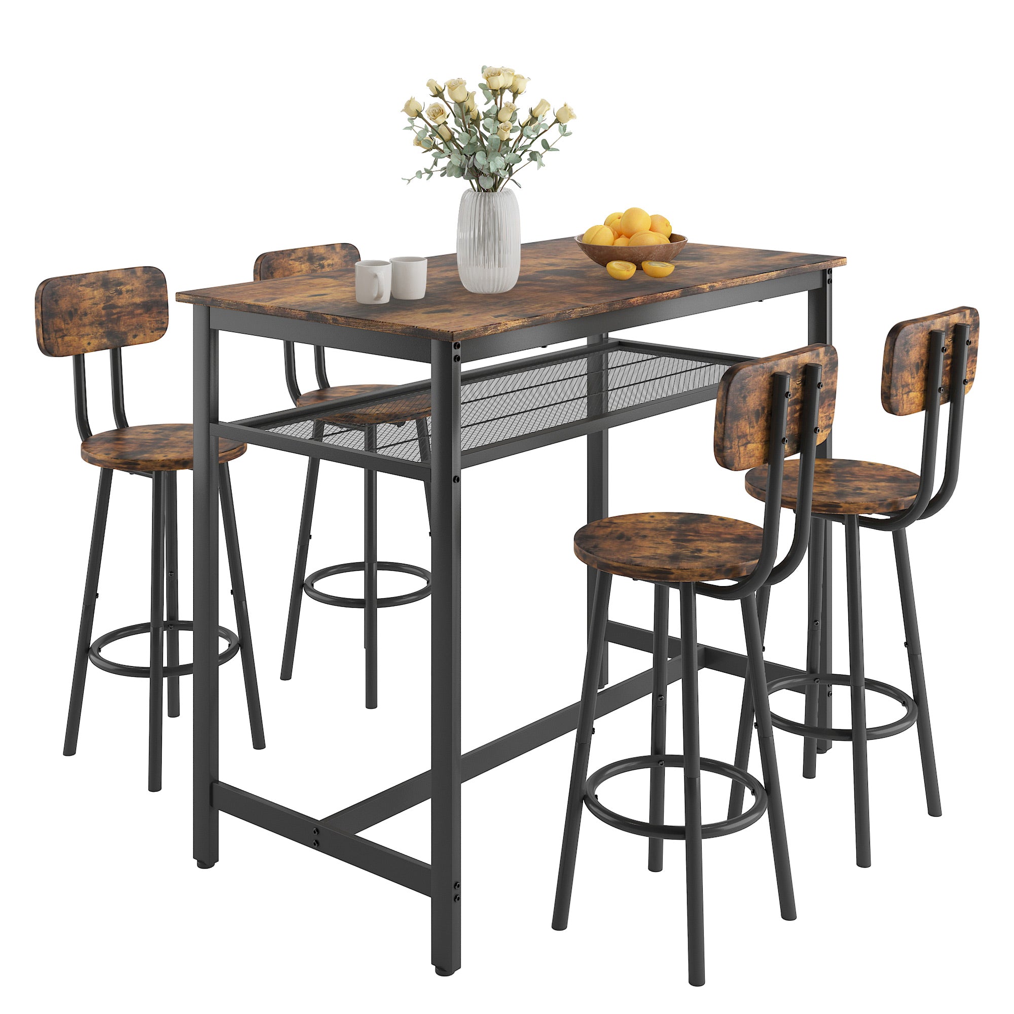 Paproos 5 Piece Dining Table Set, LJC