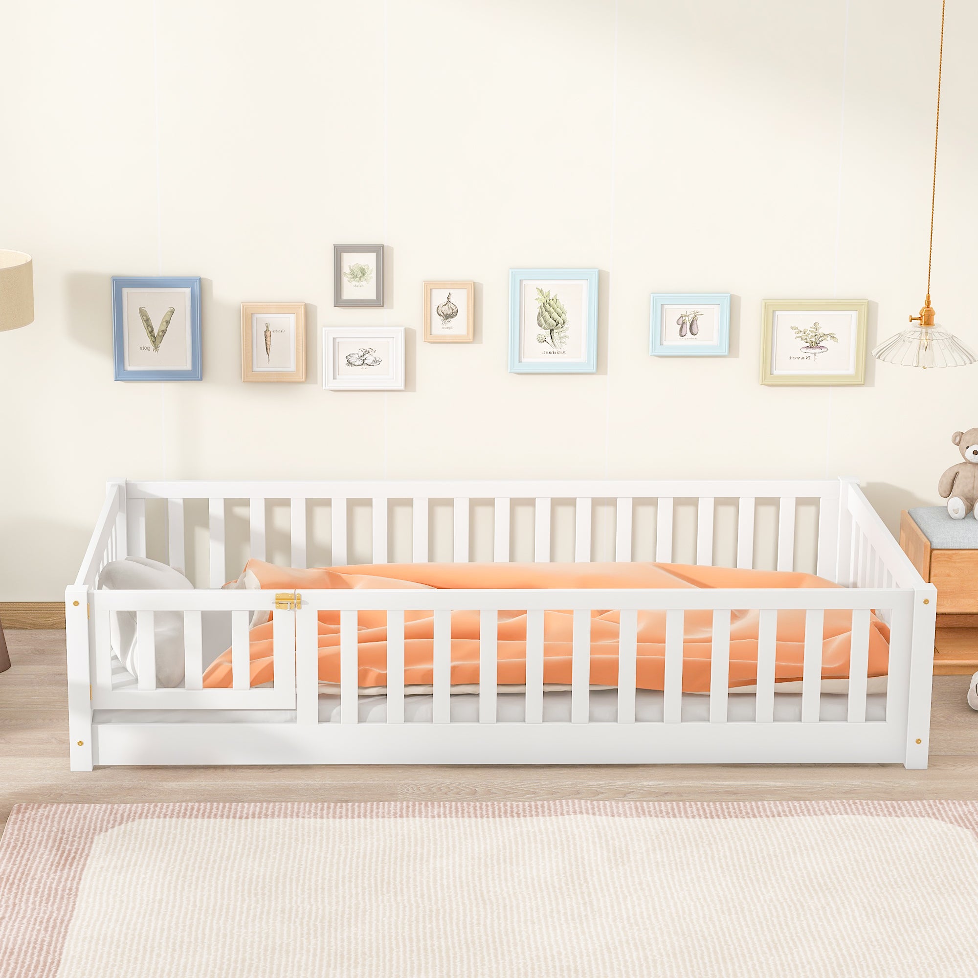 PAPROOS Wood Montessor Floor Bed