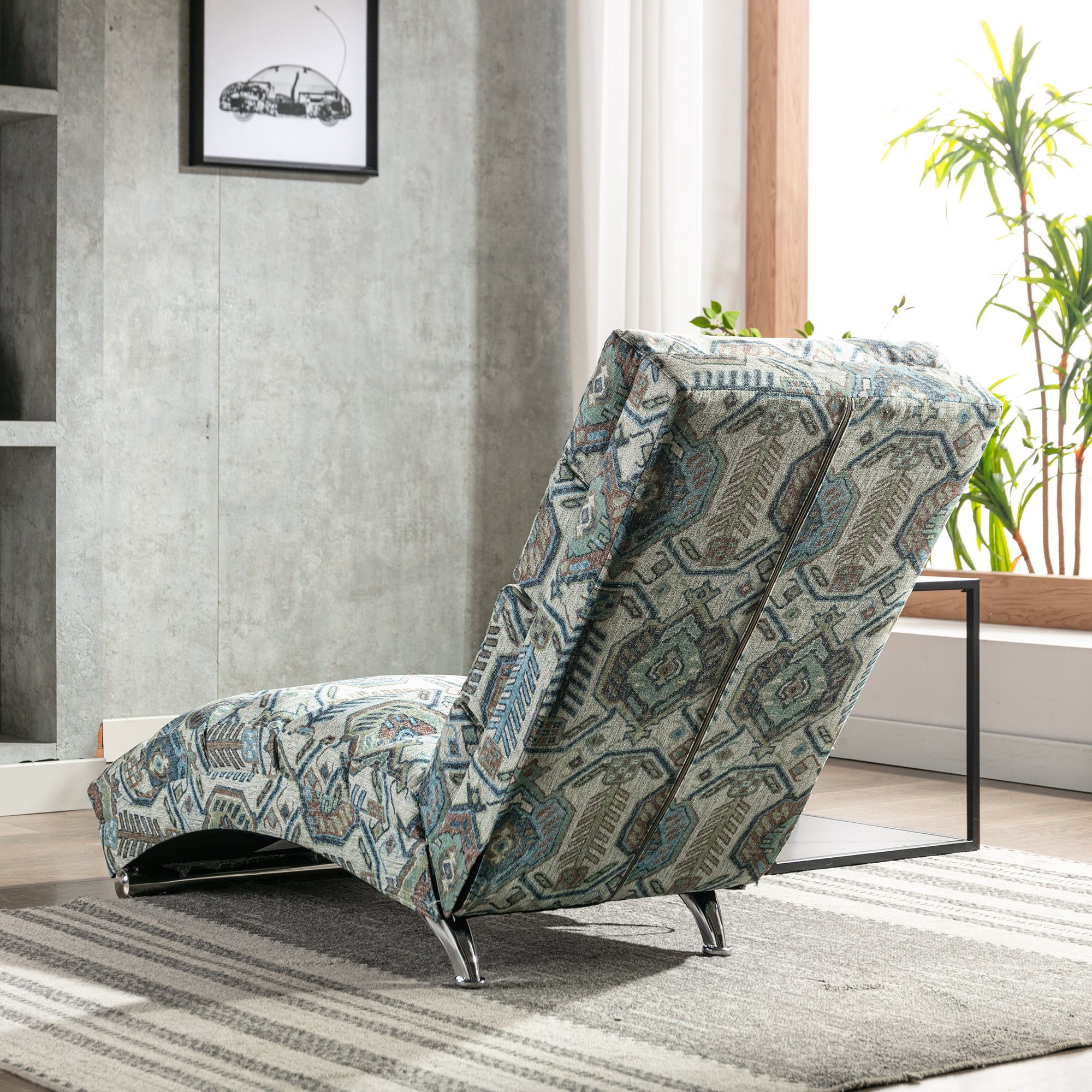 paproos Massage Chaise Lounge, Indoor Ergonomic Electric Massage Long Lounger with Remote Control, LJC