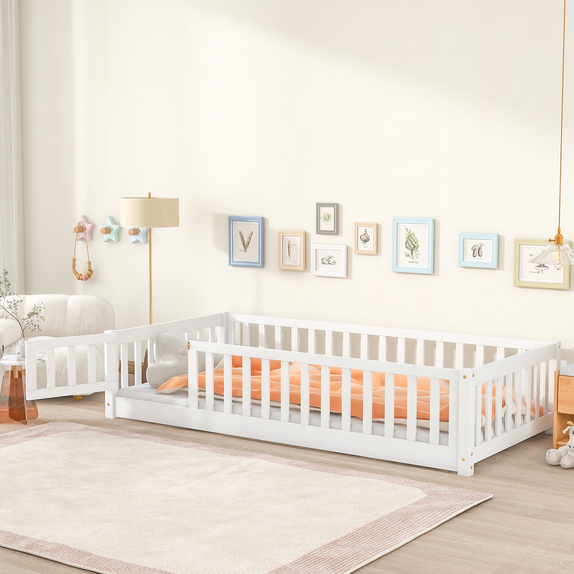 PAPROOS Wood Montessor Floor Bed