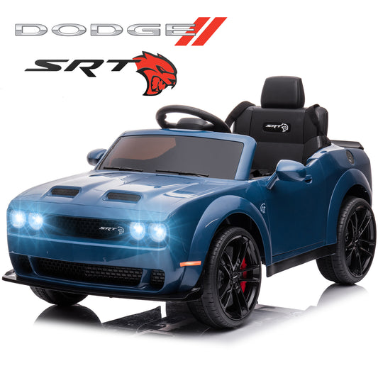 paproos Blue 12V Dodge Challenger Powered Ride On Car with Remote Control