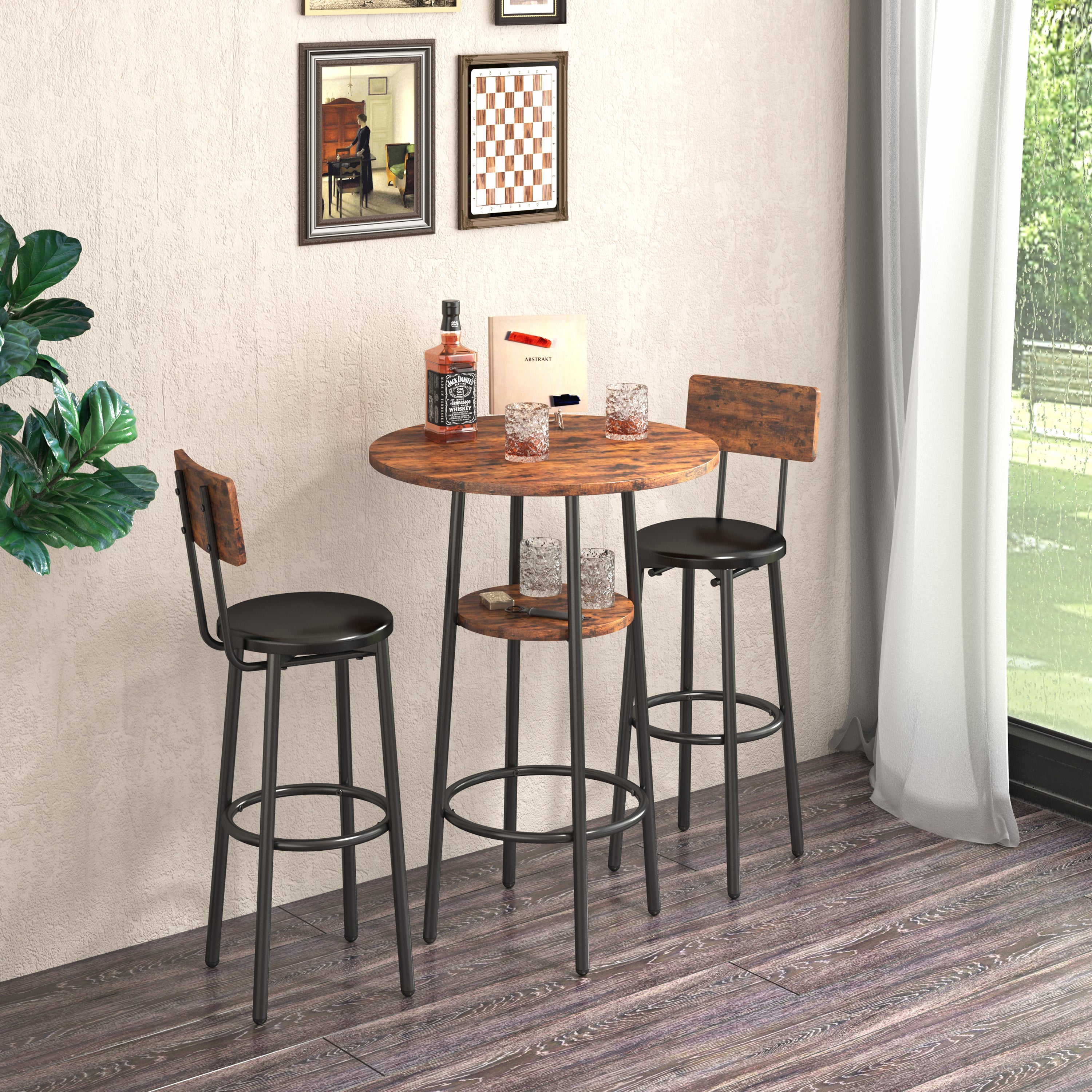 PAPROOS Bar Table Set for 2
