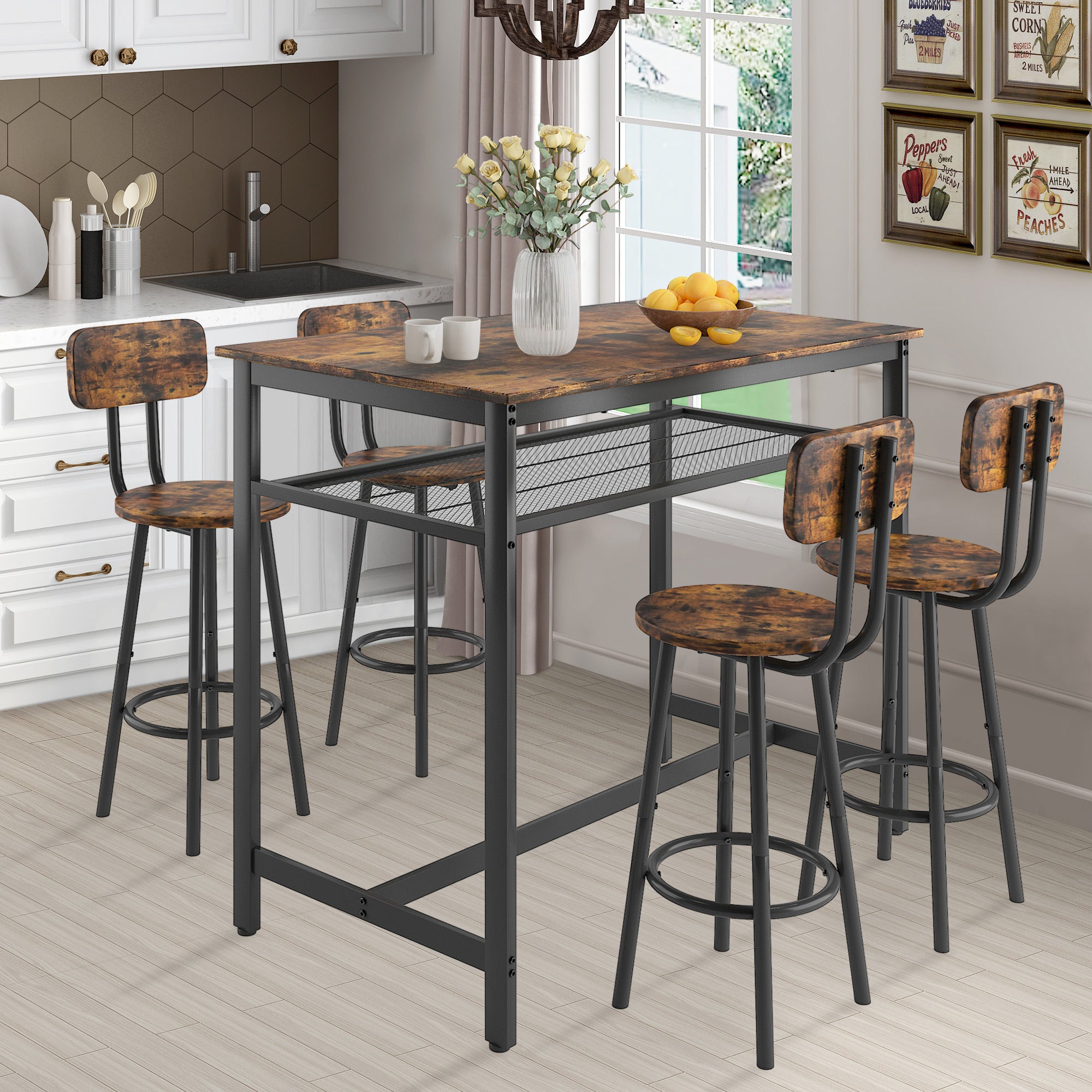 Paproos 5 Piece Dining Table Set, LJC