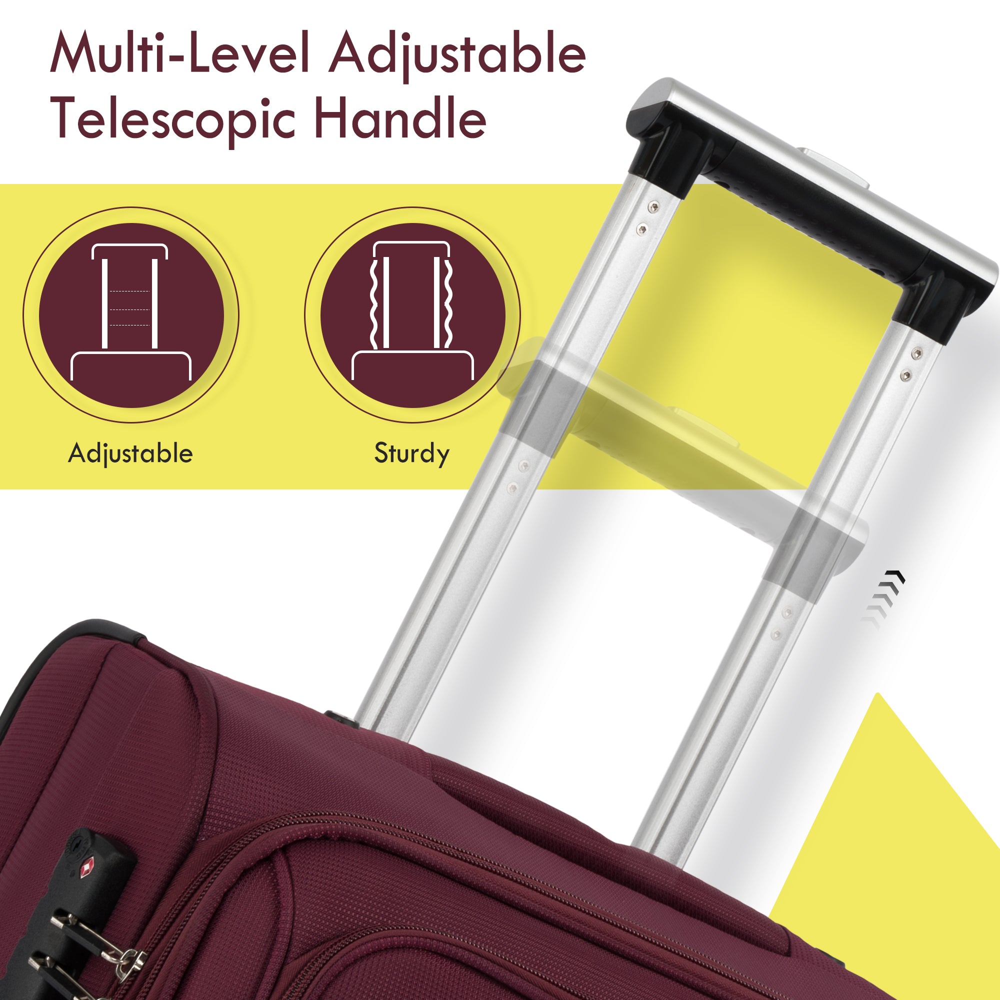 paproos 3 Piece Softside Luggage Set, 22in 26in 30in 3 in 1 Oxford Fabric Carry on Softshell Suitcases Set