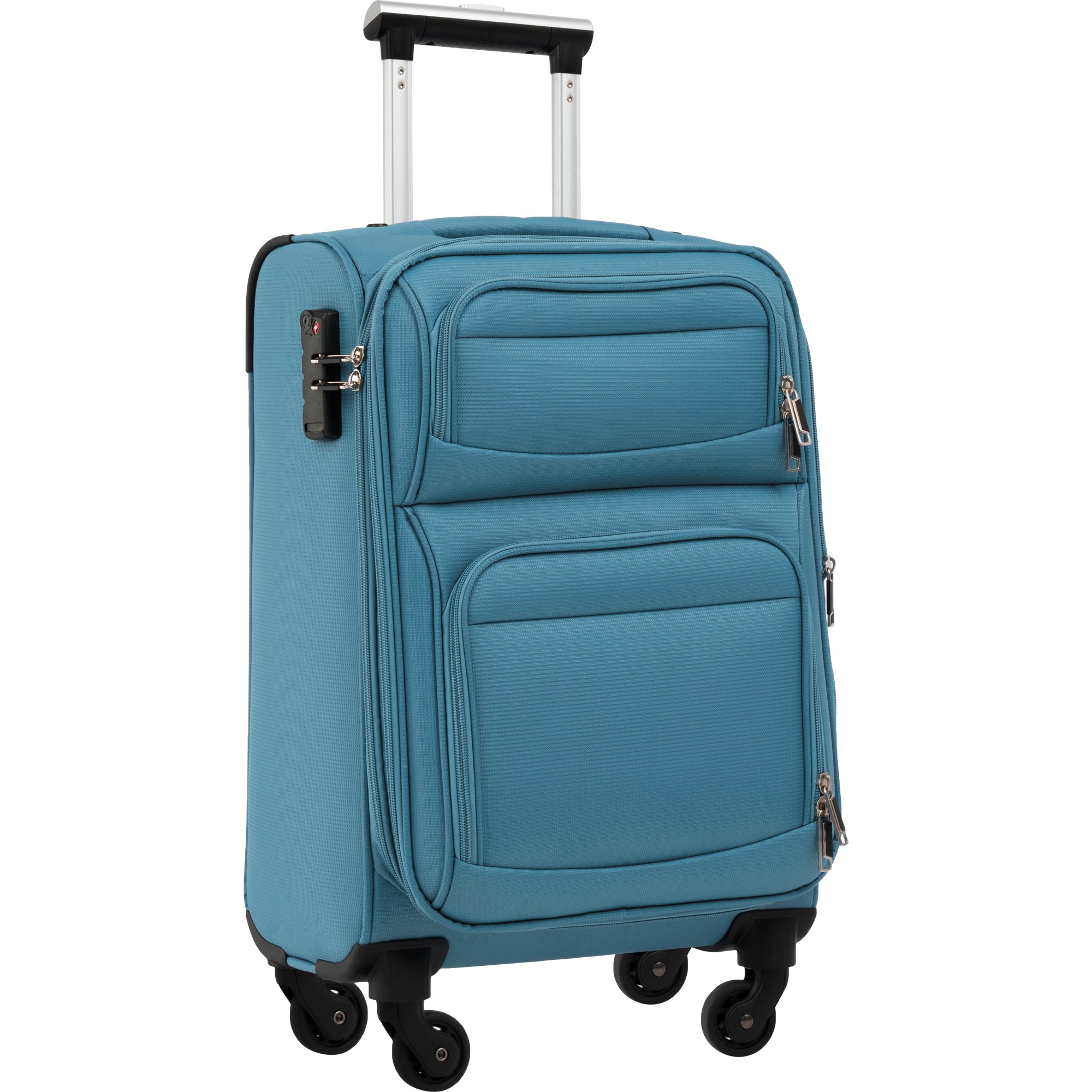 paproos 3 Piece Softside Luggage Set, 22in 26in 30in 3 in 1 Oxford Fabric Carry on Softshell Suitcases Set