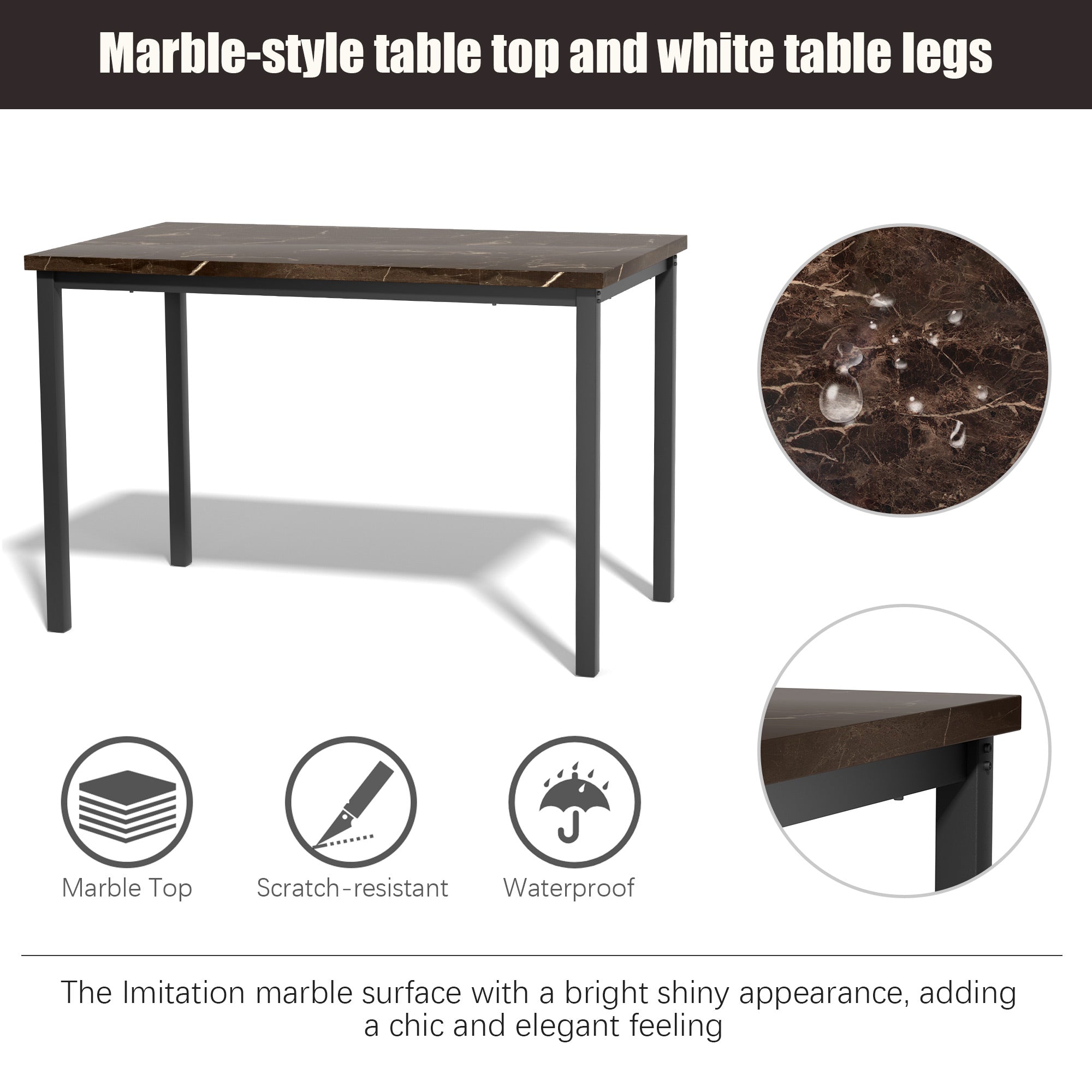 paproos 5 Piece Dining Table Set