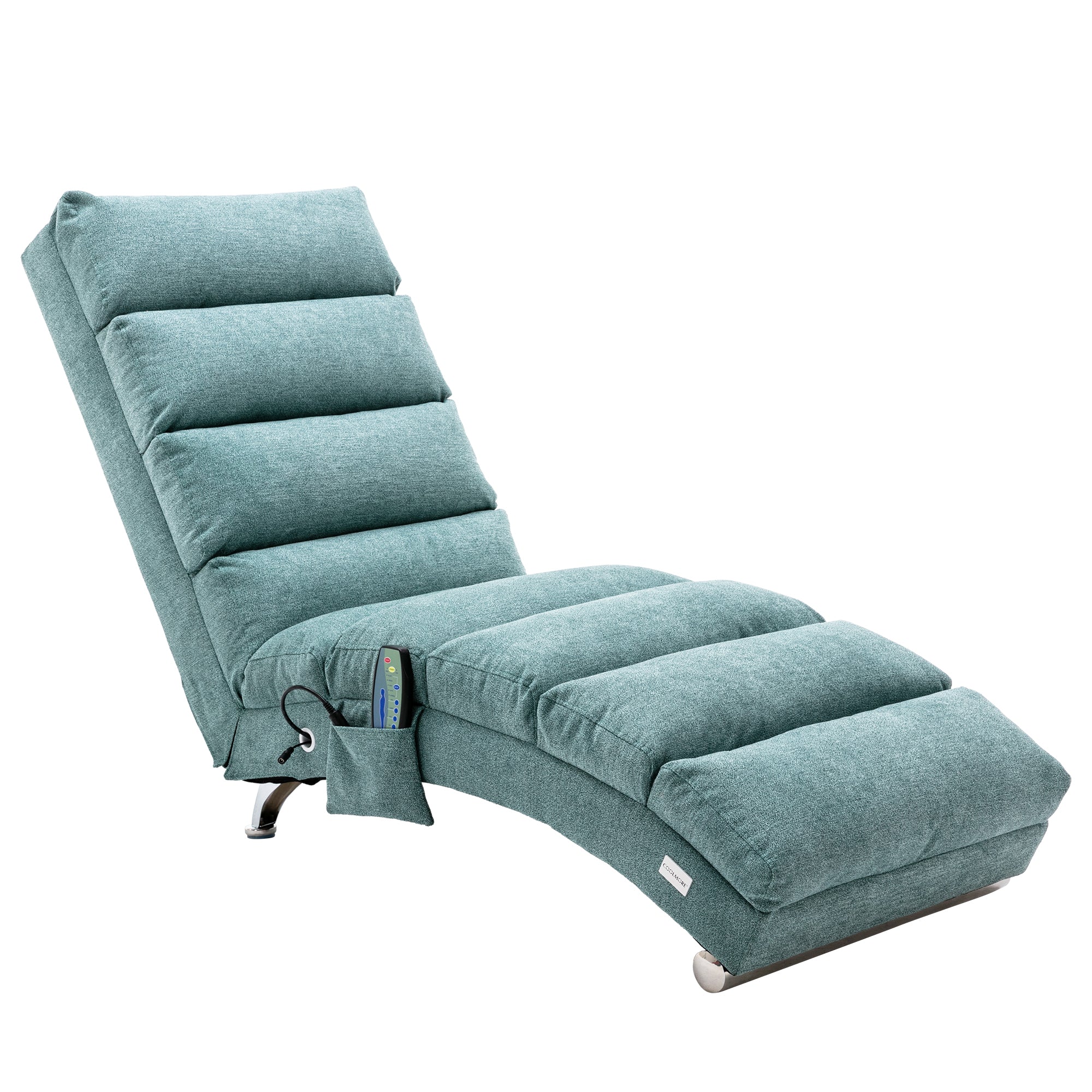 paproos Massage Chaise Lounge, Indoor Ergonomic Electric Massage Long Lounger with Remote Control, LJC