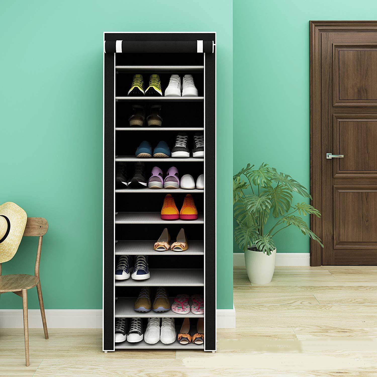 paproos Shoe Rack, 10 Tier Tall Shoe Rack